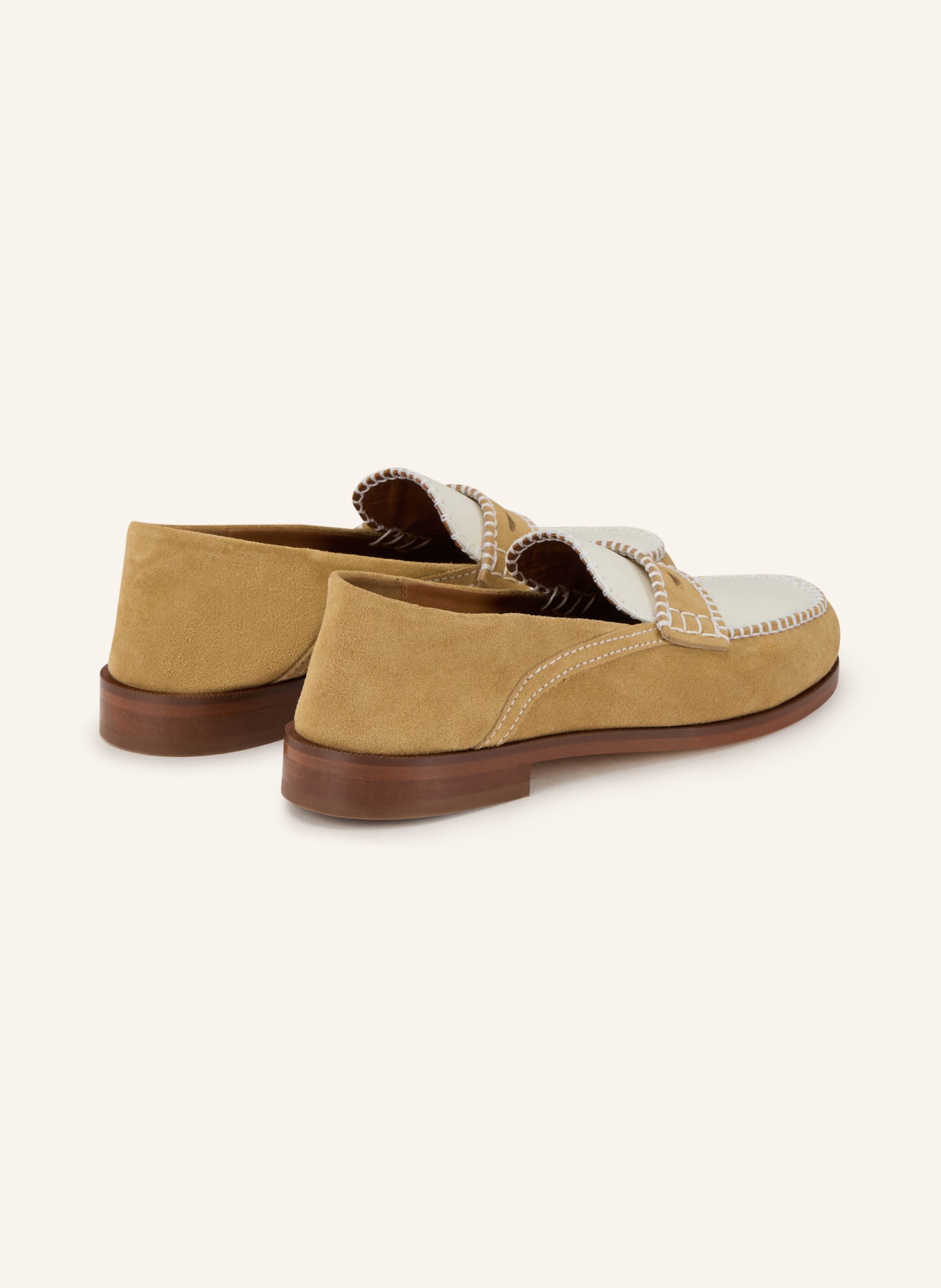 CLAUDIE PIERLOT Penny-Loafer: CAMEL / CREME