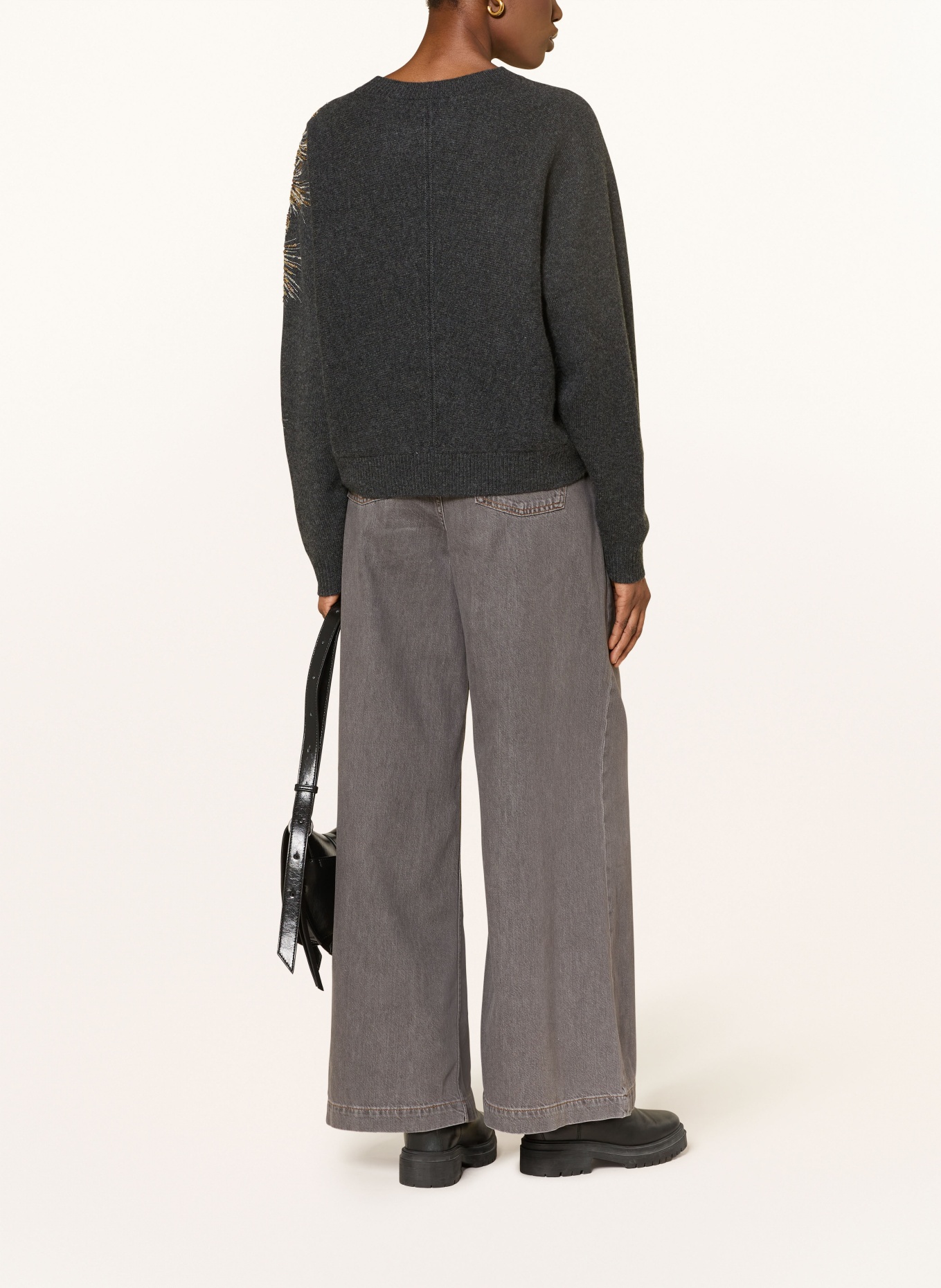 ba&sh Pullover CHORSE mit Cashmere und Pailletten: DUNKELGRAU