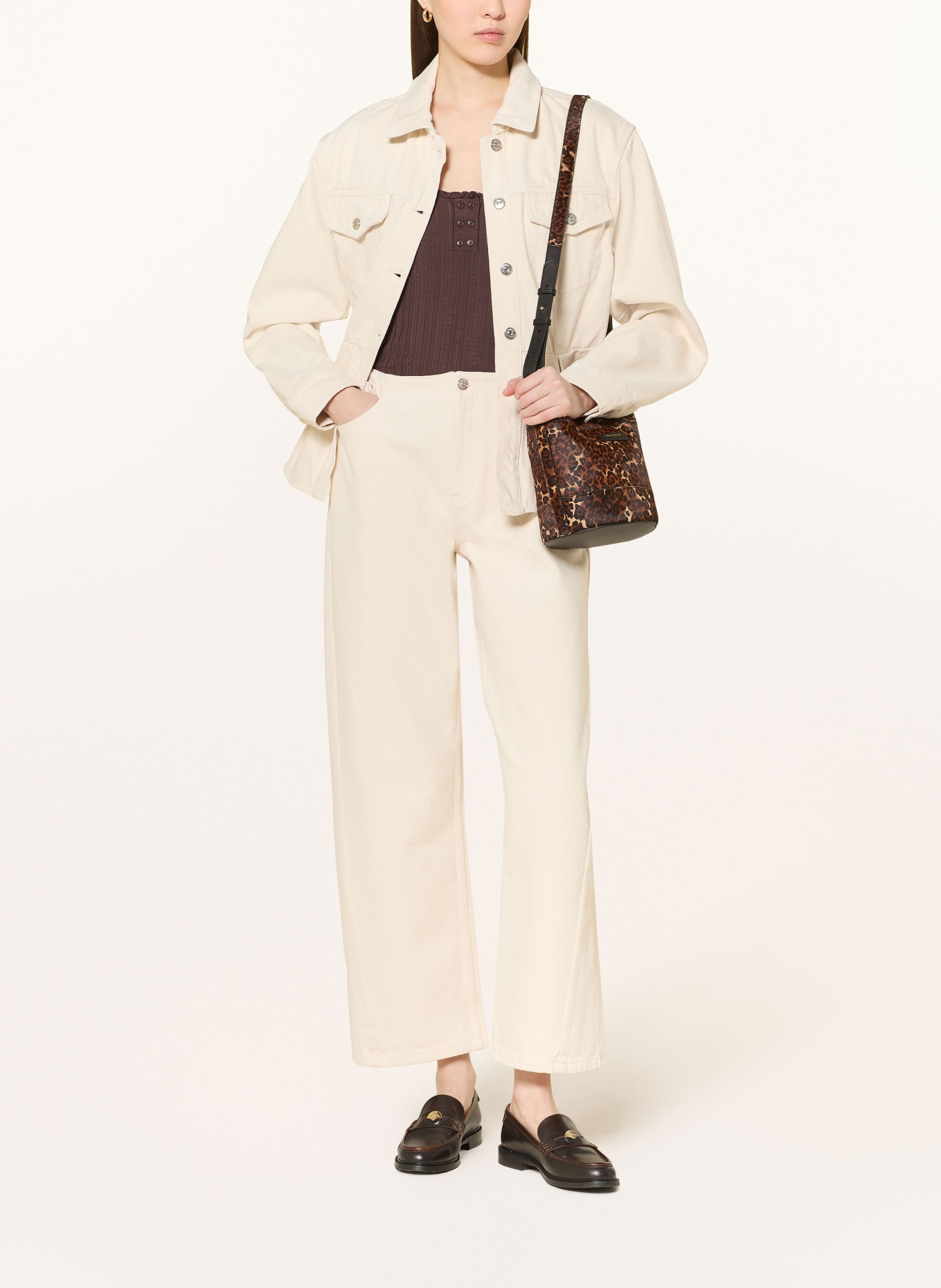 CLAUDIE PIERLOT dżinsy: L013 OFF WHITE DENIM