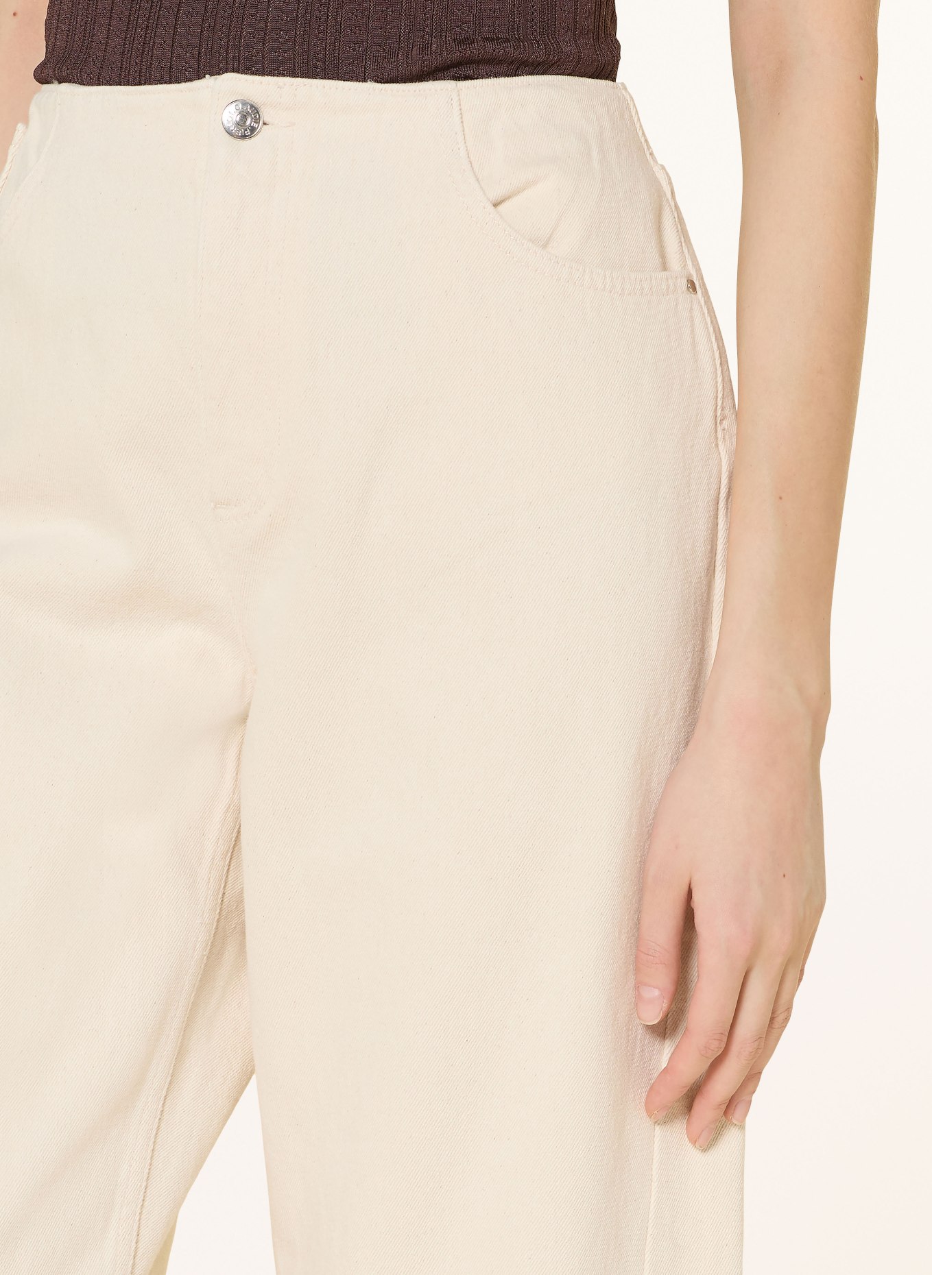 CLAUDIE PIERLOT dżinsy: L013 OFF WHITE DENIM