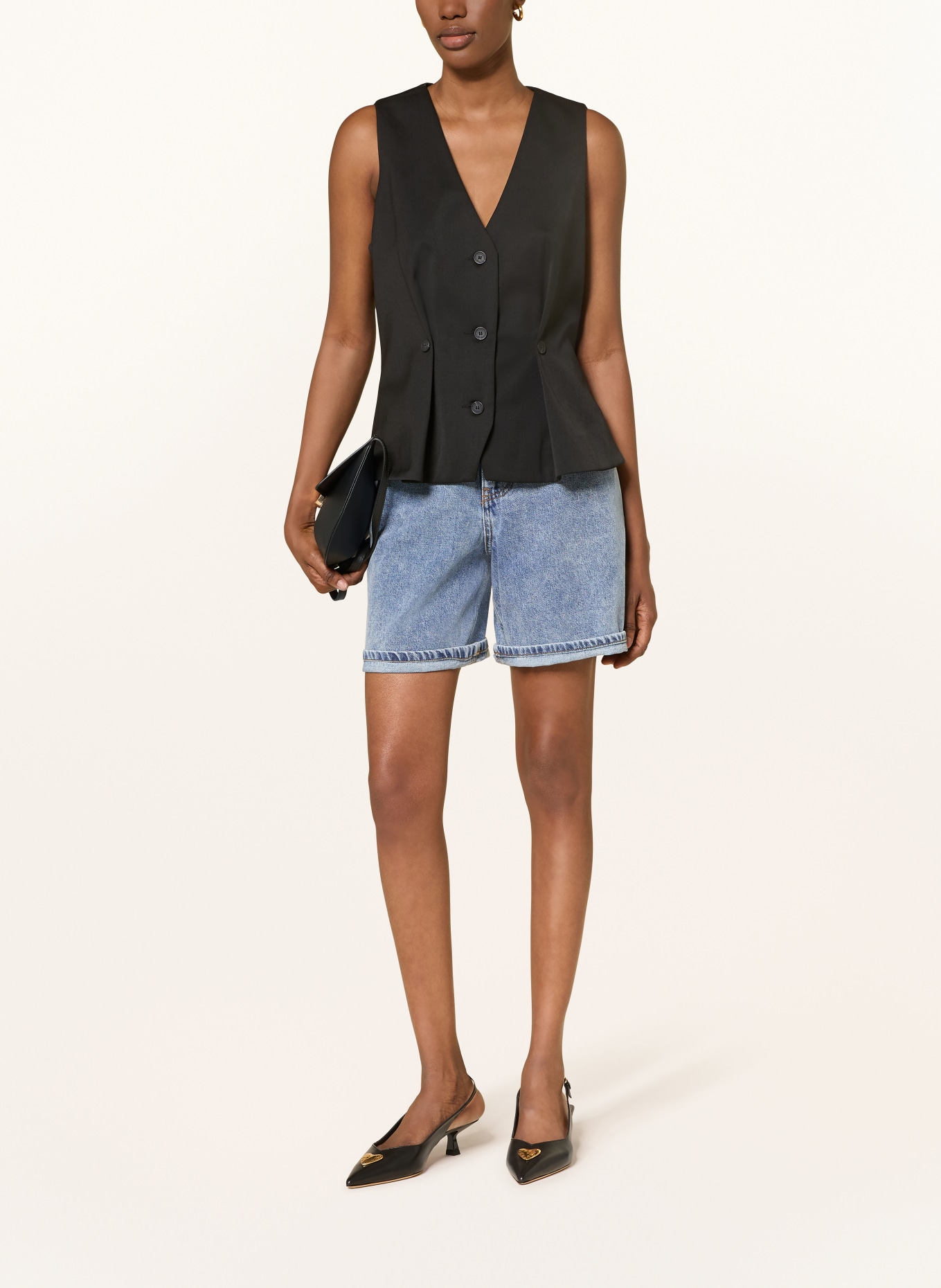 CLAUDIE PIERLOT Jeansshorts: BLAU