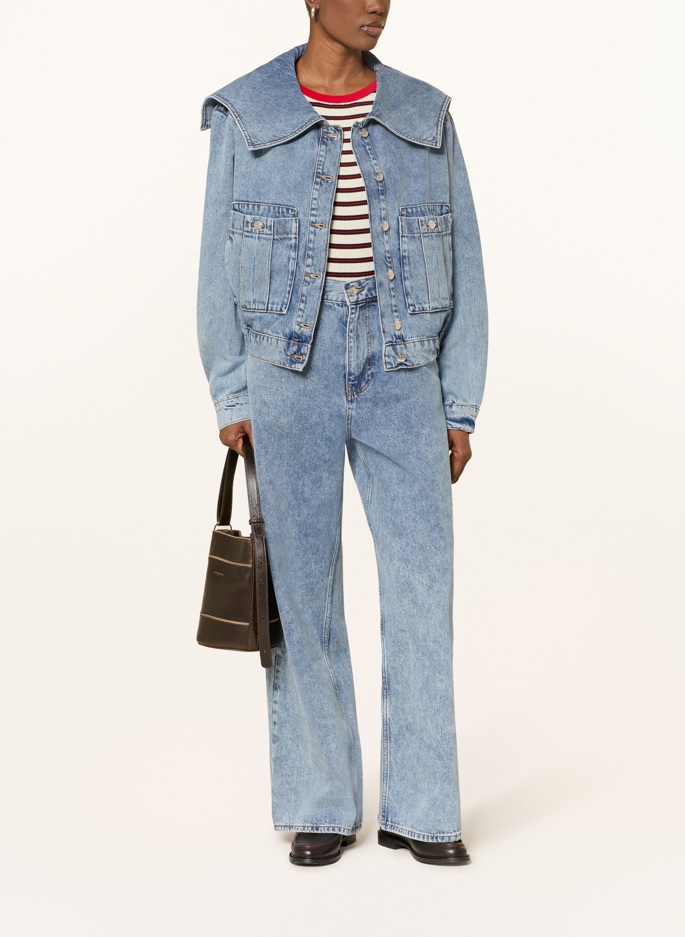 CLAUDIE PIERLOT kurtka dżinsowa: NIEBIESKI