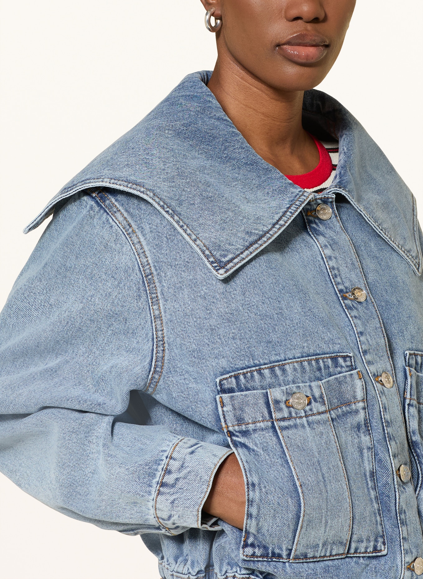 CLAUDIE PIERLOT kurtka dżinsowa: NIEBIESKI