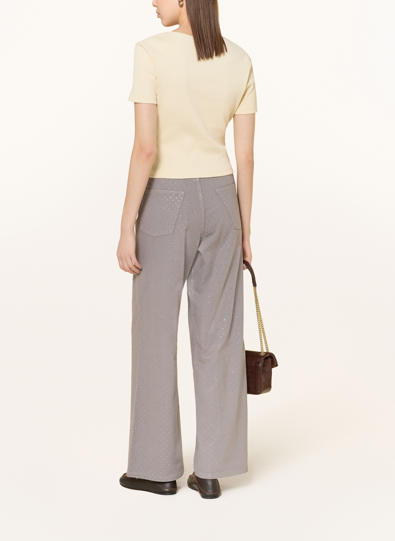 SANDRO T-Shirt mit Cut-out: ECRU