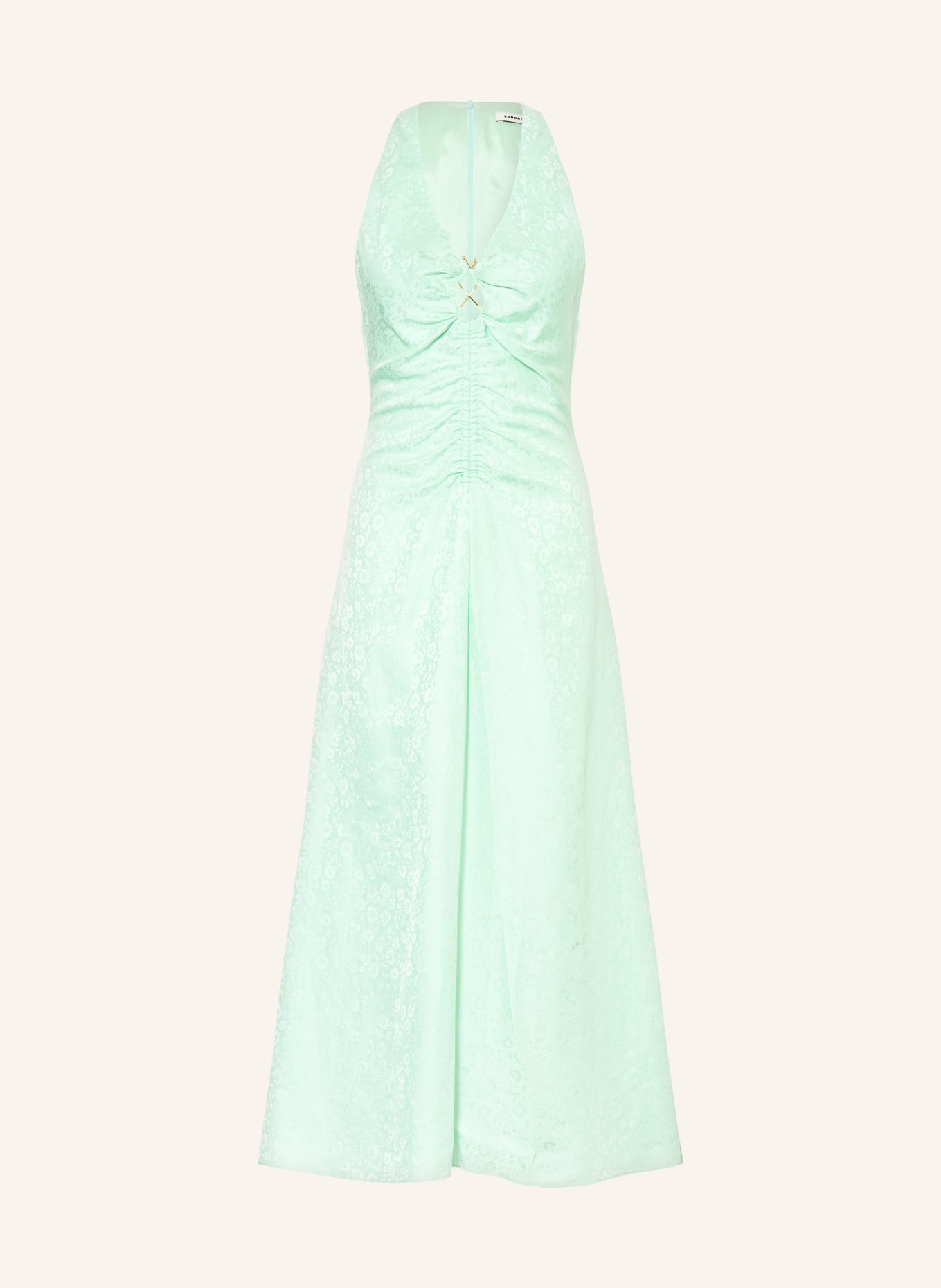 SANDRO Sukienka z lnu: MIĘTOWY