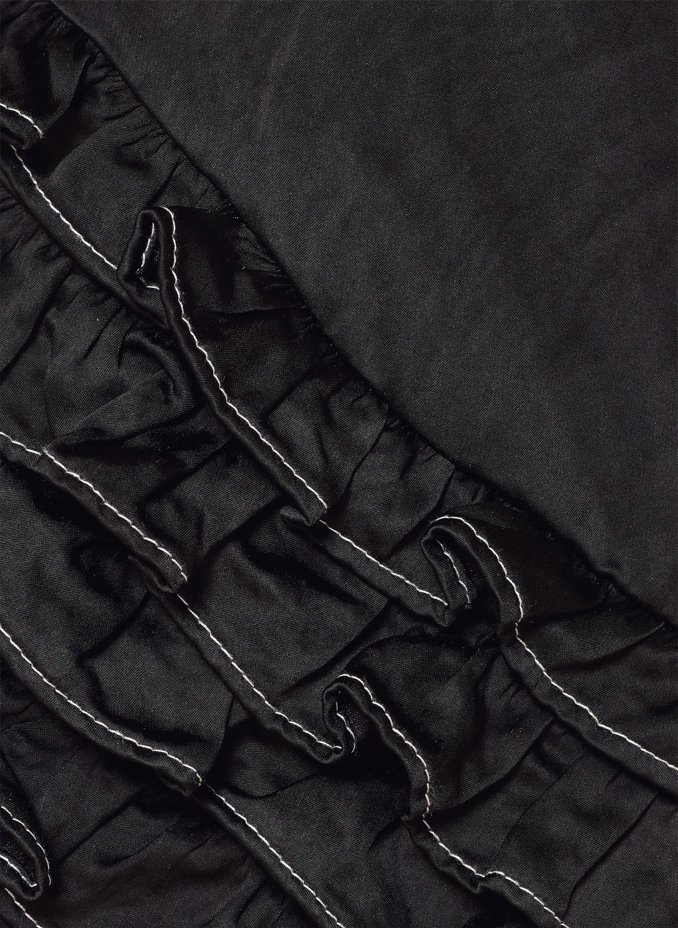 SANDRO Spódnica z falbanami: CZARNY