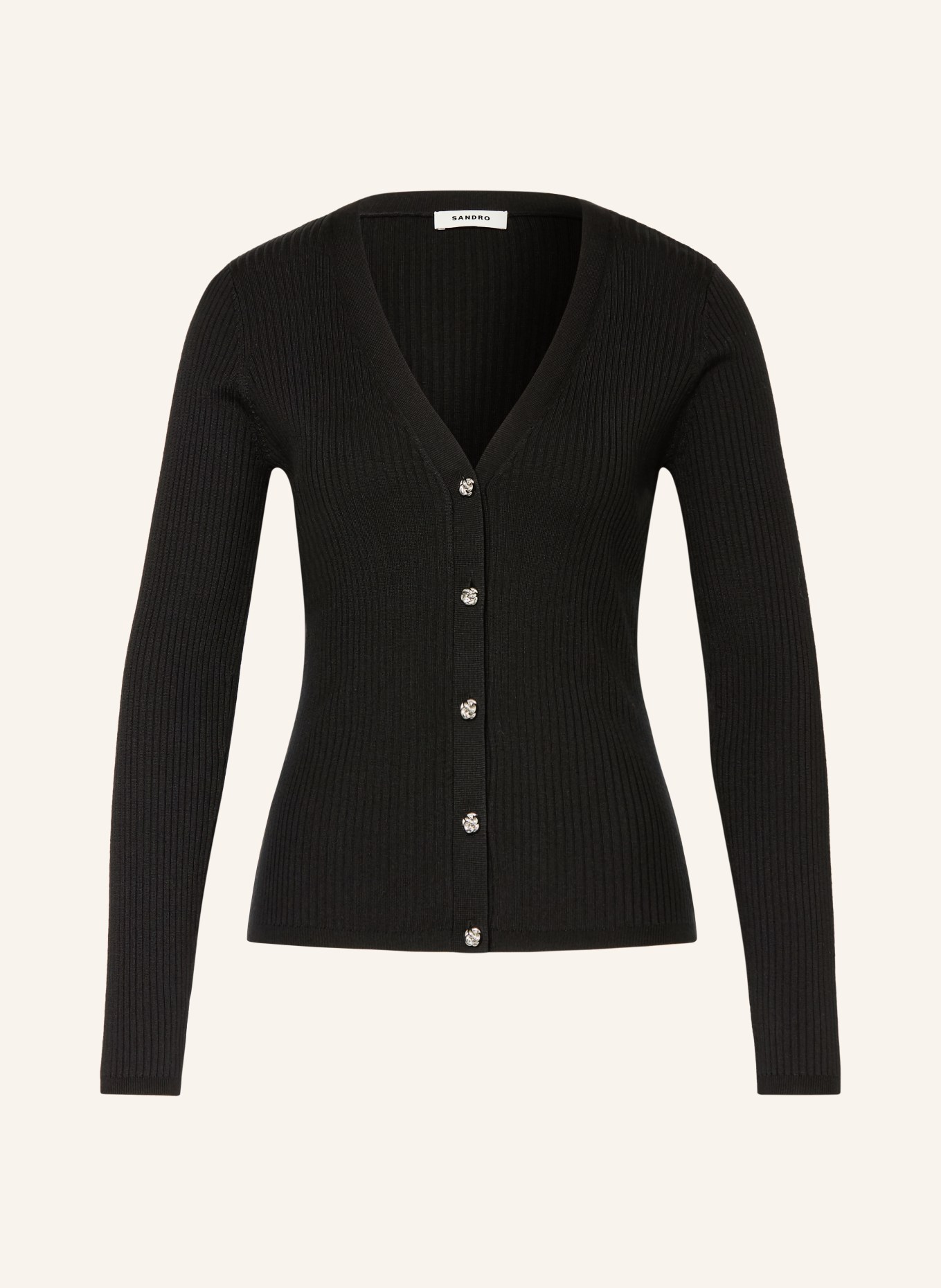 SANDRO kardigan: CZARNY
