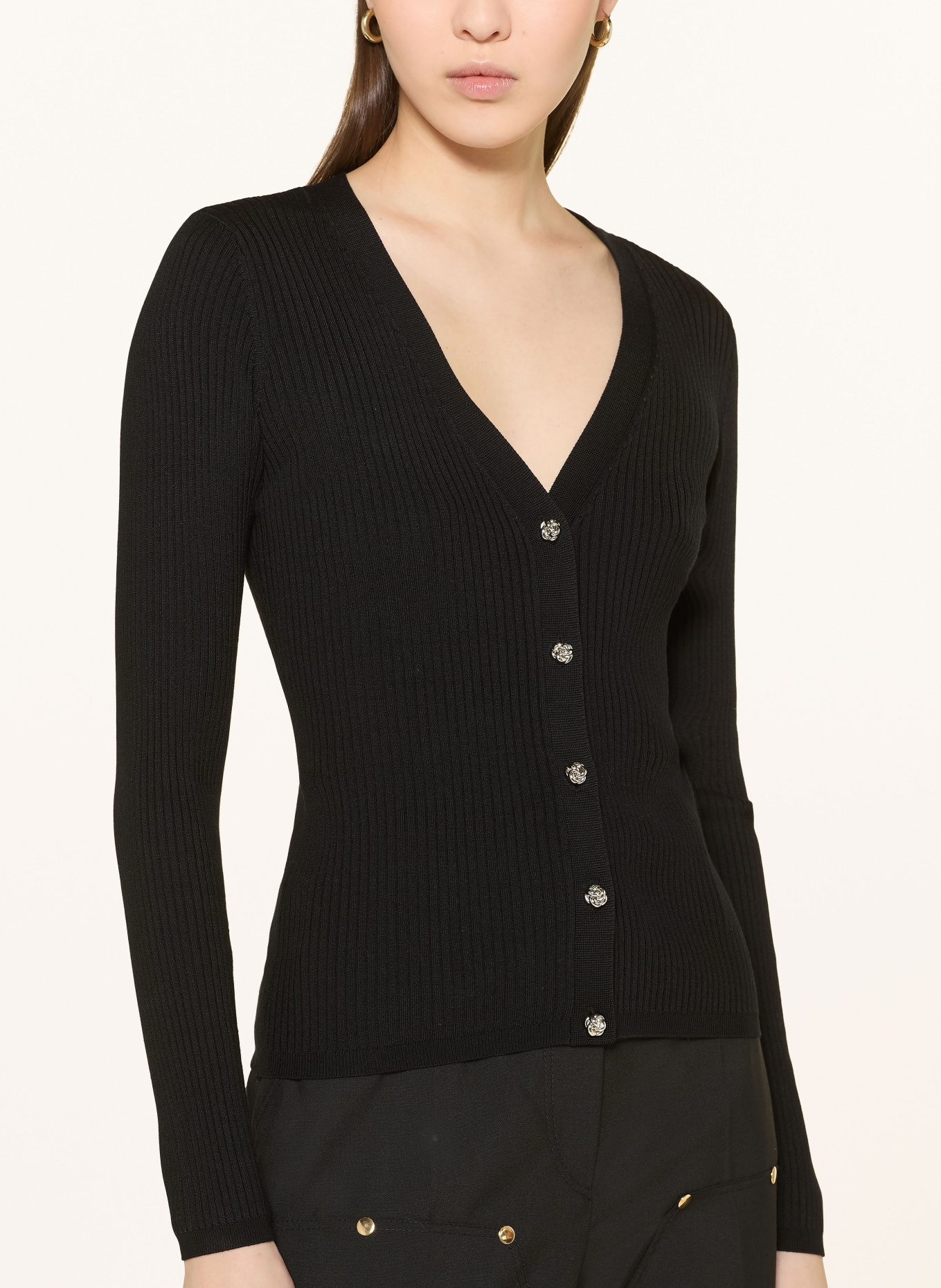 SANDRO kardigan: CZARNY