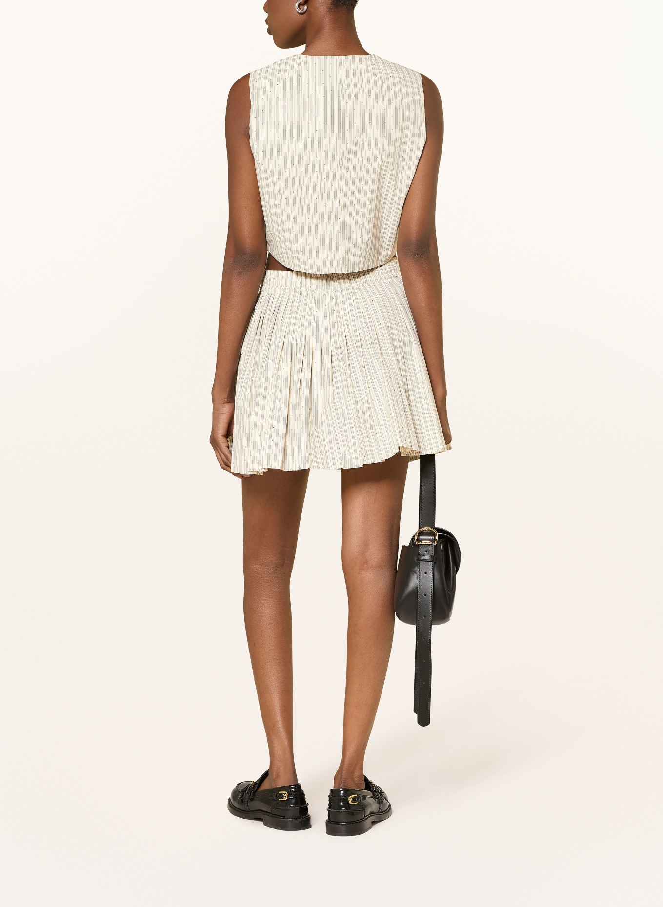 SANDRO Kamizelka blezerowa z kamieniami ozdobnymi: KREMOWY / JASNOCZARY / CZARNY