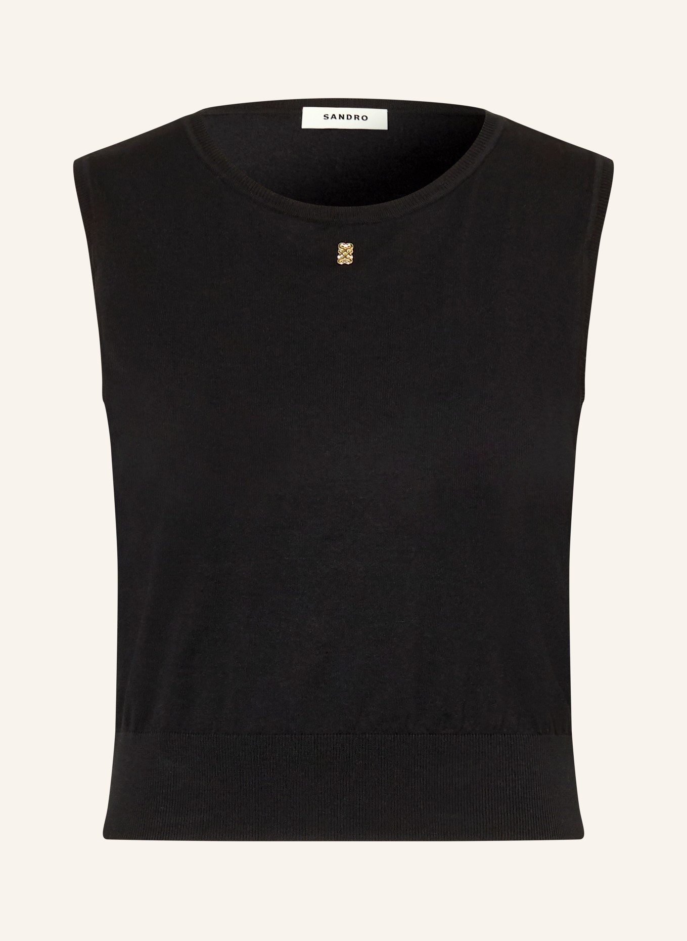 SANDRO Stricktop: SCHWARZ