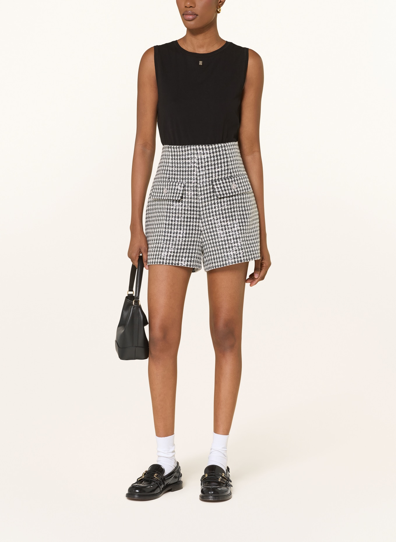 SANDRO Stricktop: SCHWARZ