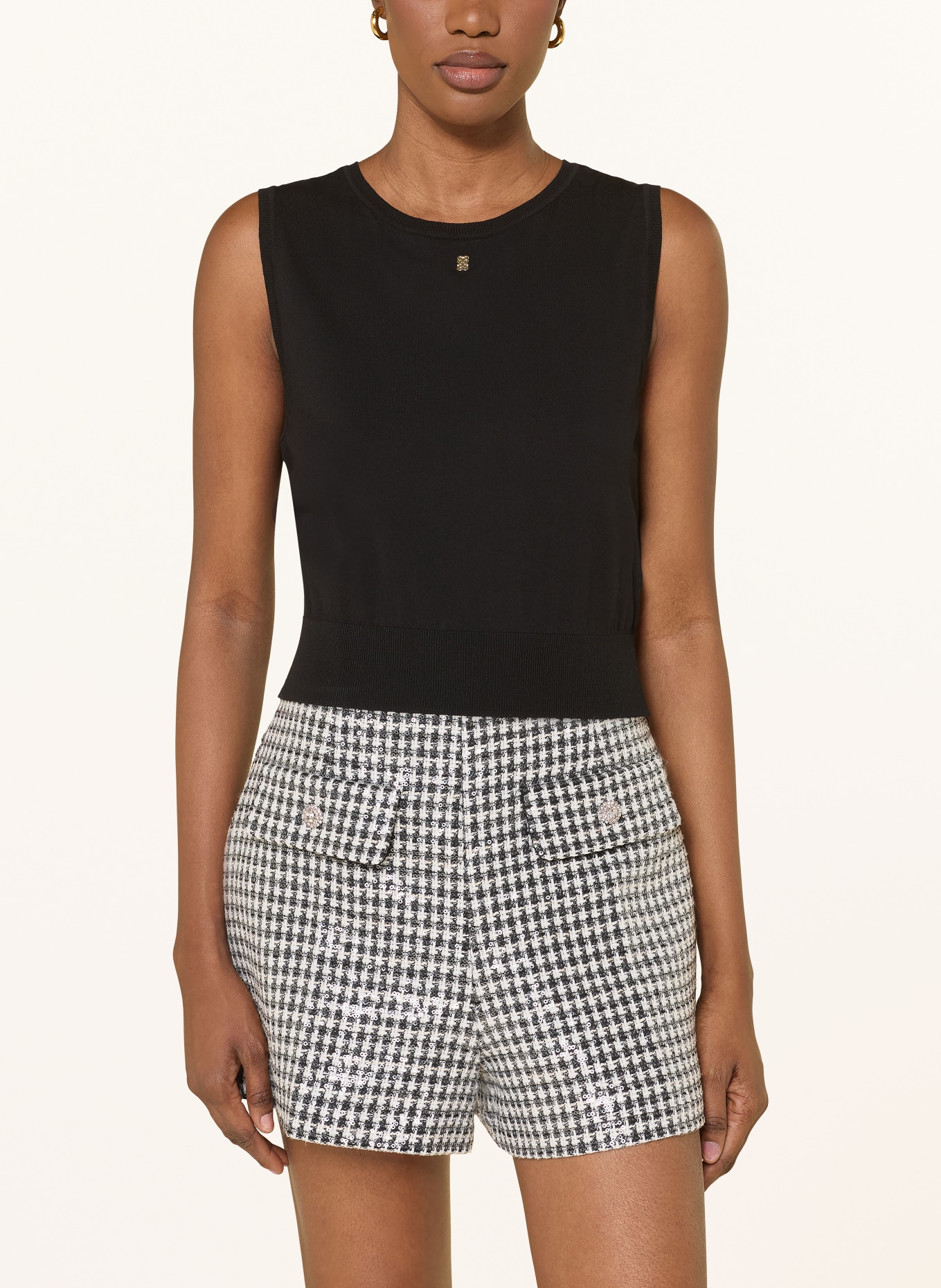 SANDRO Stricktop: SCHWARZ