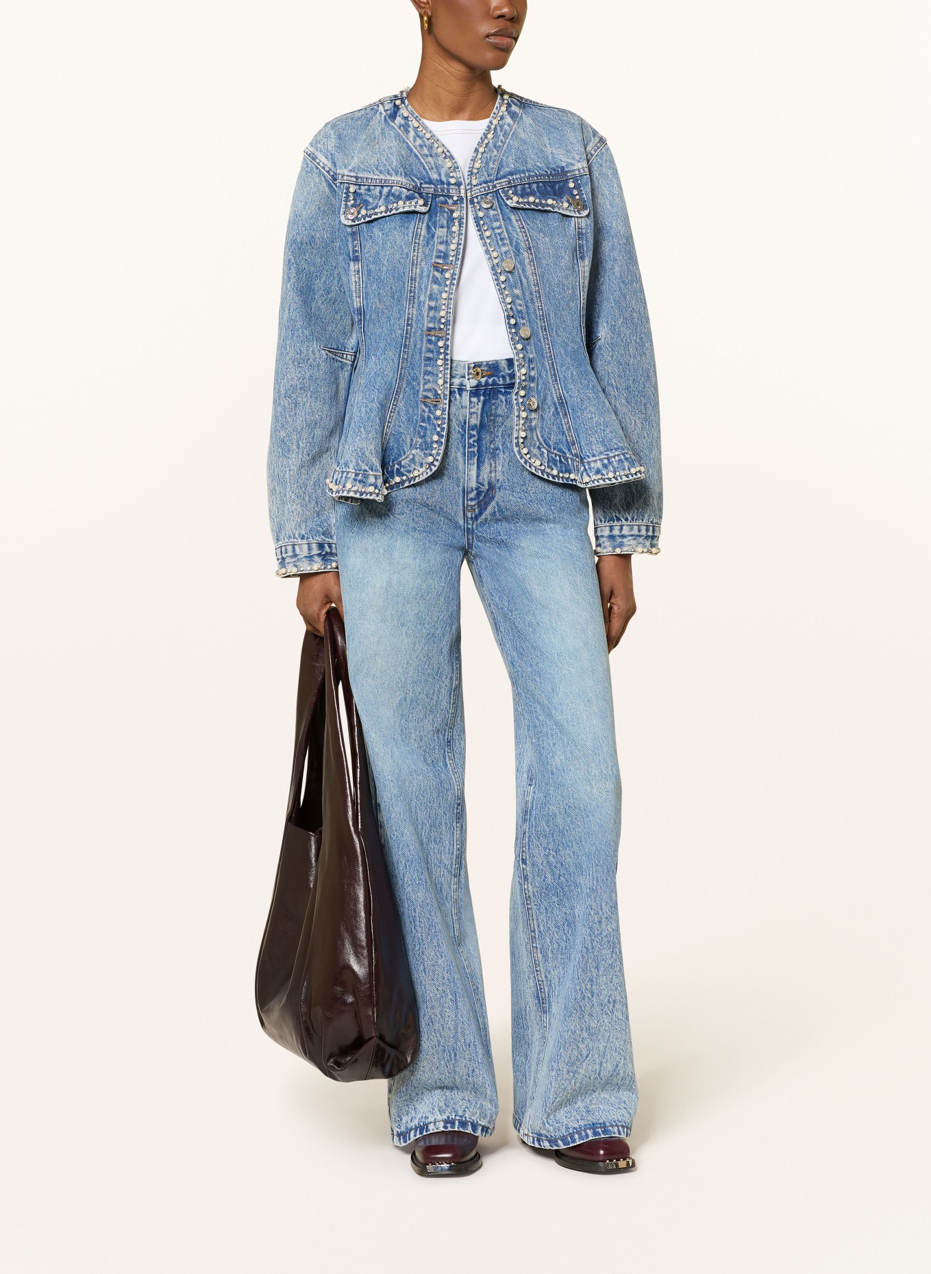 SANDRO Dżinsy z szerokimi nogawkami: 4785 BLUE JEAN