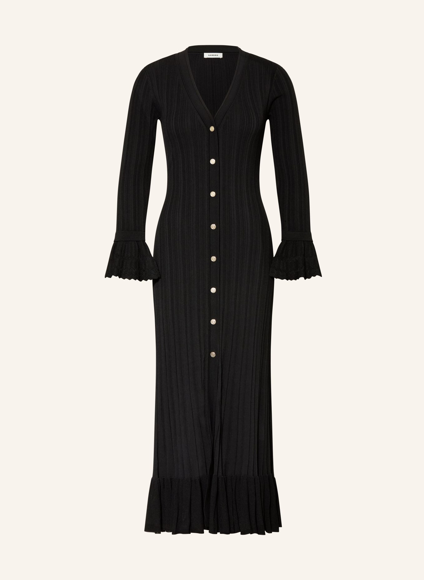 SANDRO Strickkleid: SCHWARZ