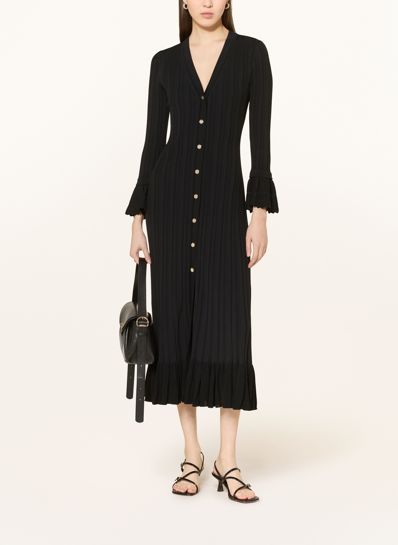 SANDRO Strickkleid: SCHWARZ