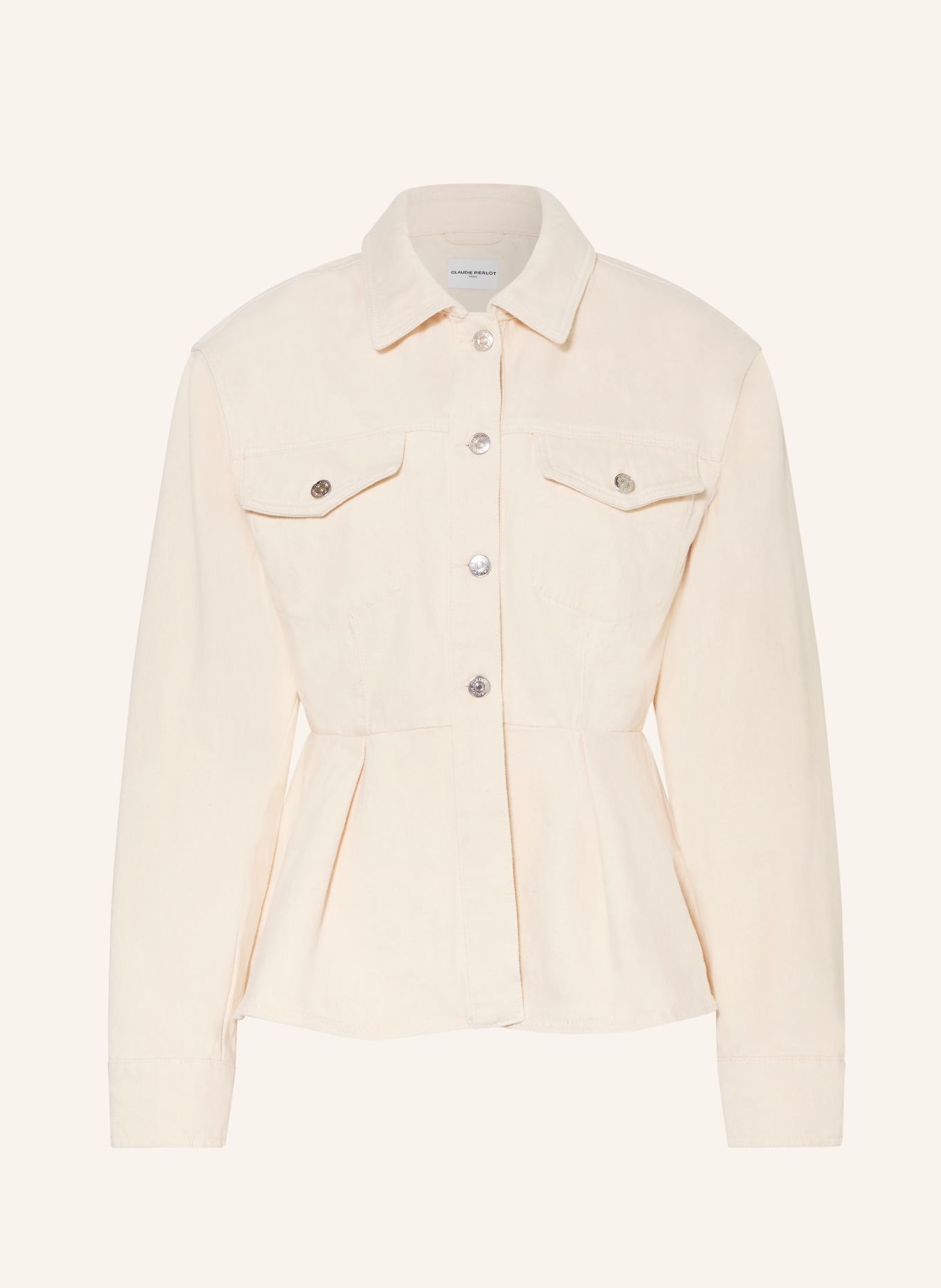 CLAUDIE PIERLOT kurtka dżinsowa: L013 OFF WHITE DENIM