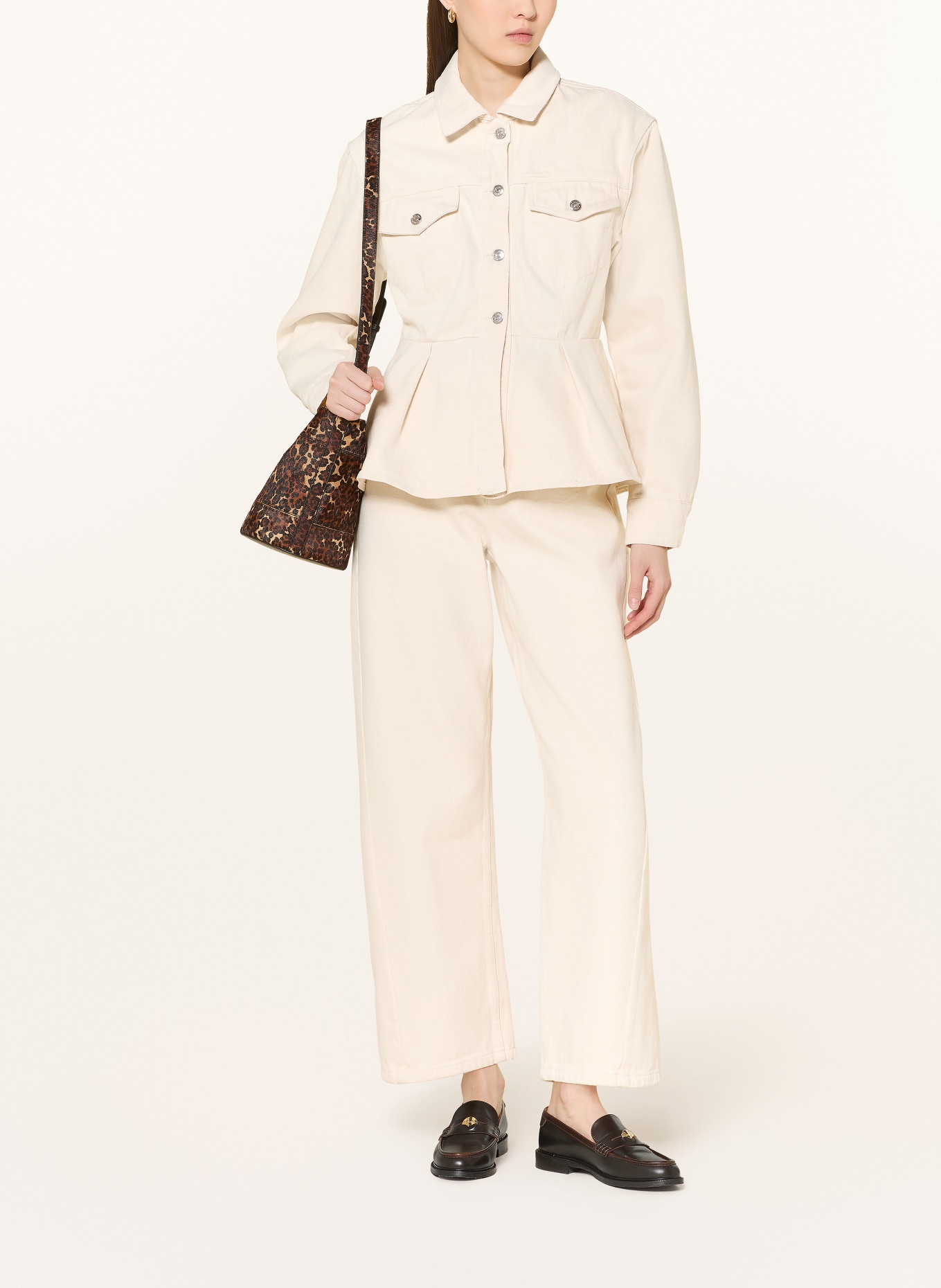 CLAUDIE PIERLOT kurtka dżinsowa: L013 OFF WHITE DENIM