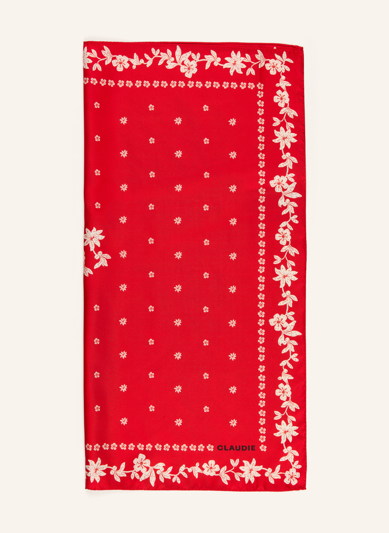 CLAUDIE PIERLOT Seidentuch: ROT / WEISS