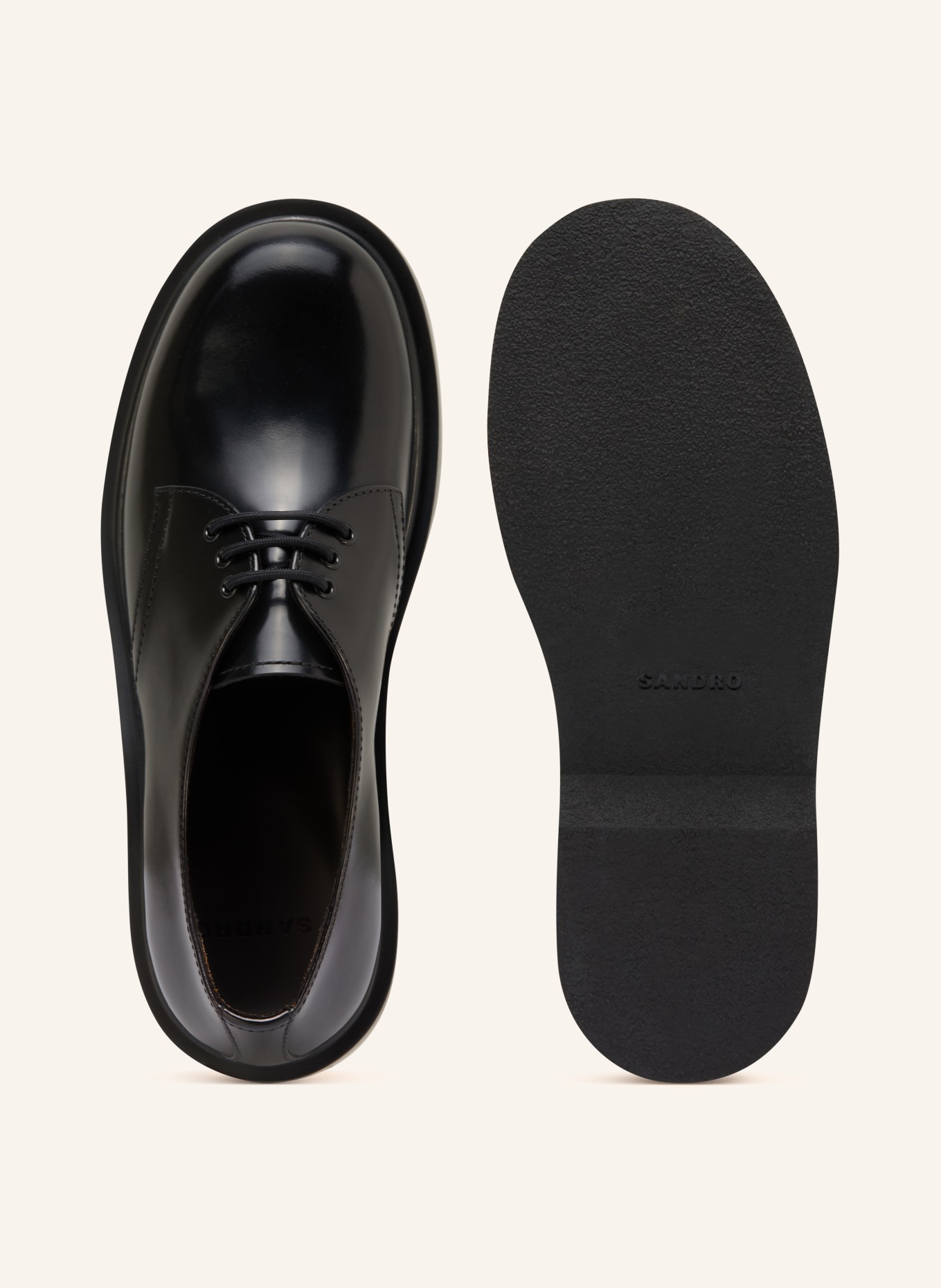 SANDRO sznurowane: CZARNY