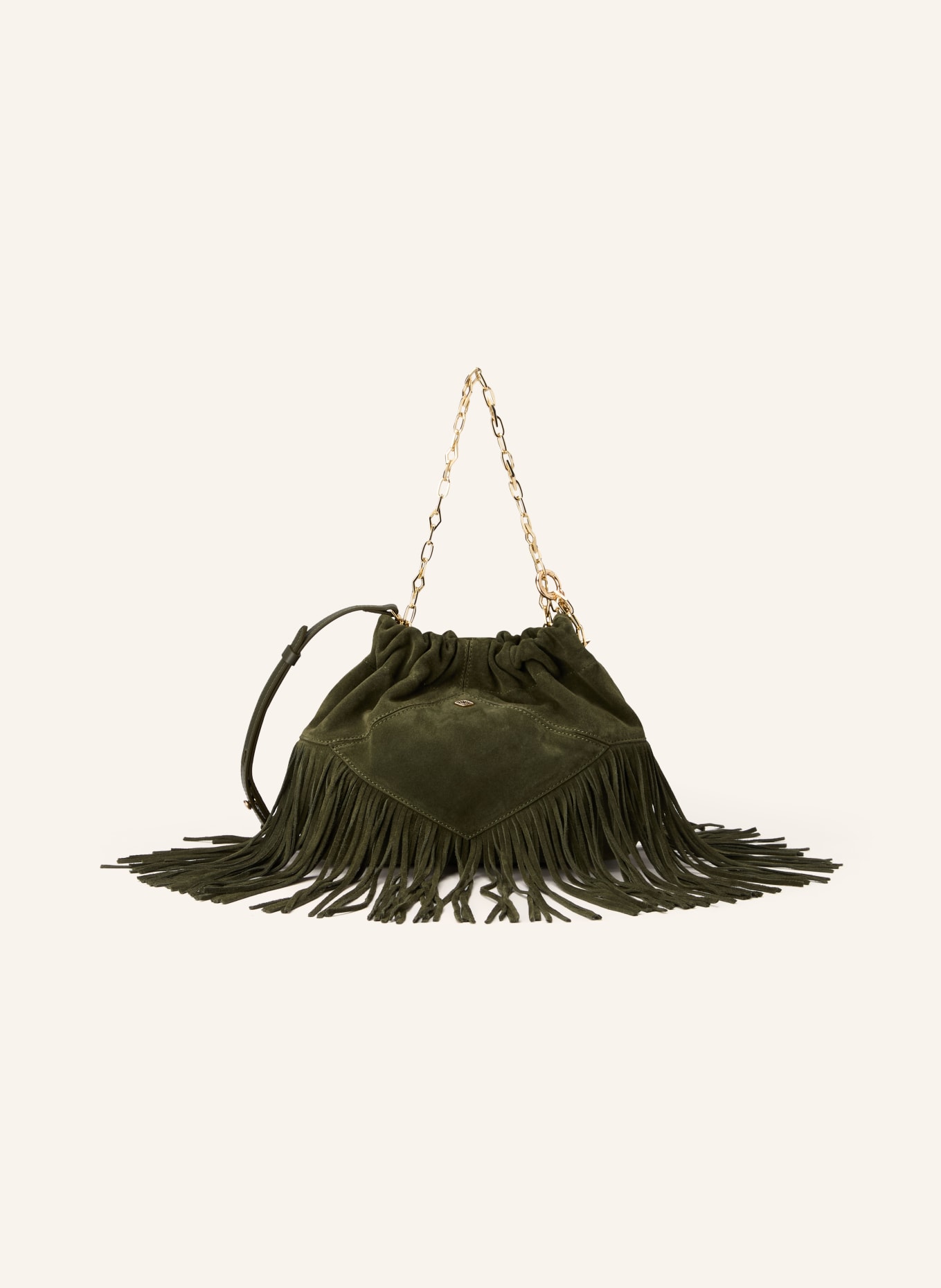 ba&sh Taška přes rameno JUNE: TMAVĚ ZELENÁ / ZLATÁ