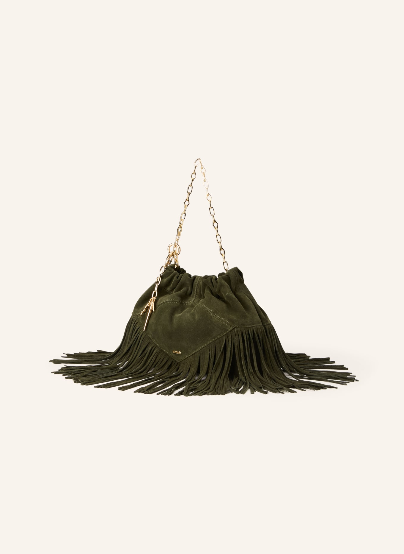 ba&sh Taška přes rameno JUNE: TMAVĚ ZELENÁ / ZLATÁ