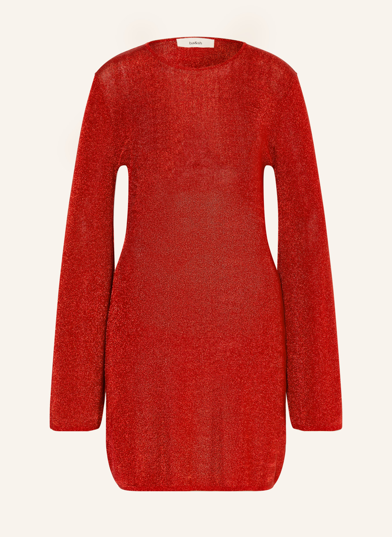 ba&sh Cocktailkleid ZULMA mit Glitzergarn: ROT