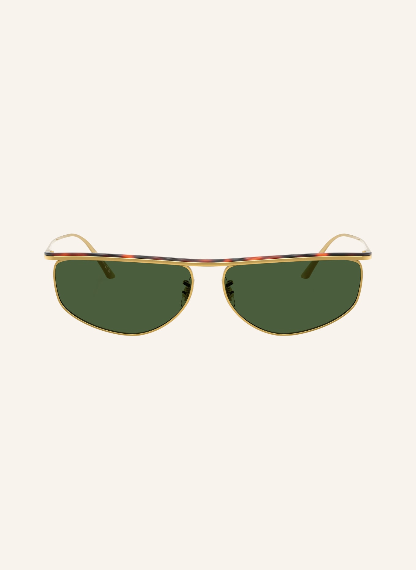 OLIVER PEOPLES Sunglasses OV1367S: GOLD/ GREEN