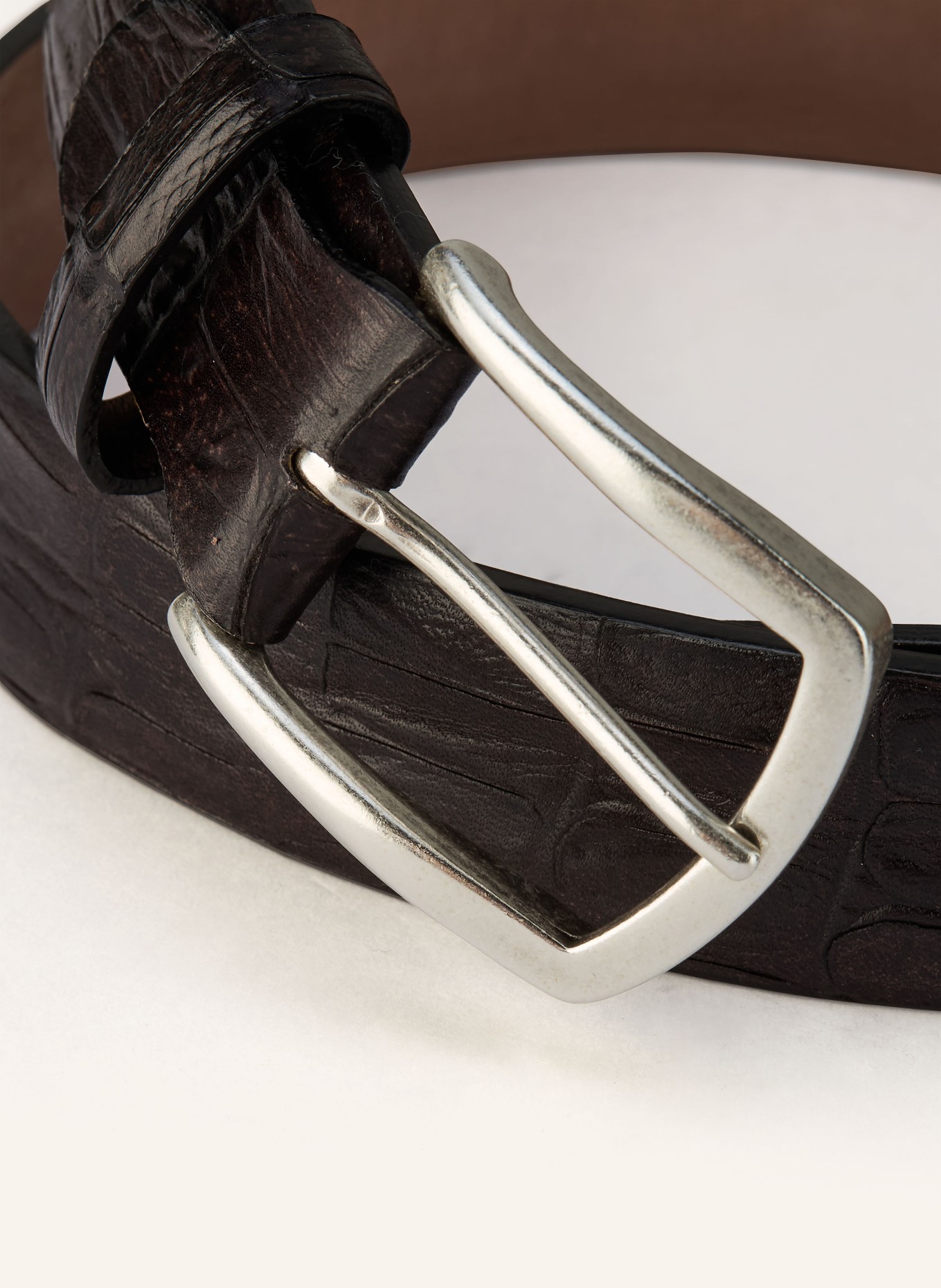 Reptile's House Ledergürtel TIMOR: DUNKELBRAUN