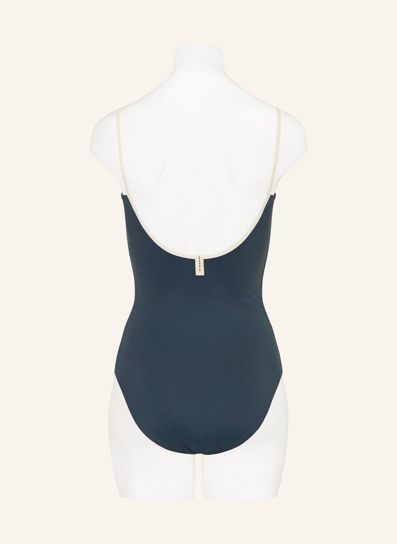 MYMARINI Strój kąpielowy EASYBODY z ochroną UV 50+: CZIEMNOSZARY / BIAŁY / CZARNY