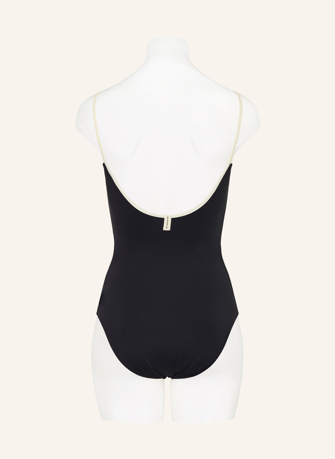 MYMARINI Strój kąpielowy EASYBODY z ochroną UV 50+: CZIEMNOSZARY / BIAŁY / CZARNY