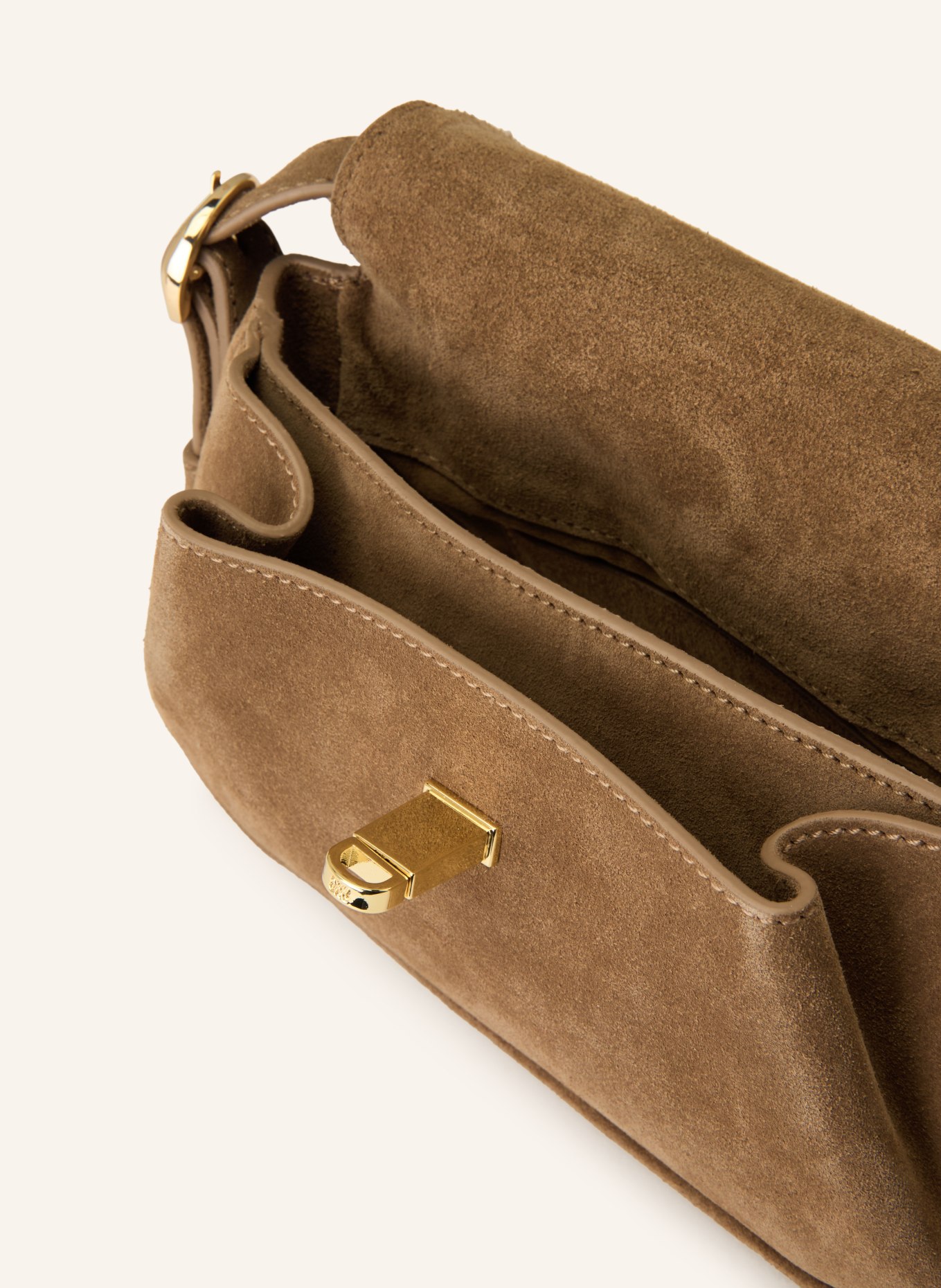 SANDRO Torba na ramię MINI MAMBO: BRĄZOWY