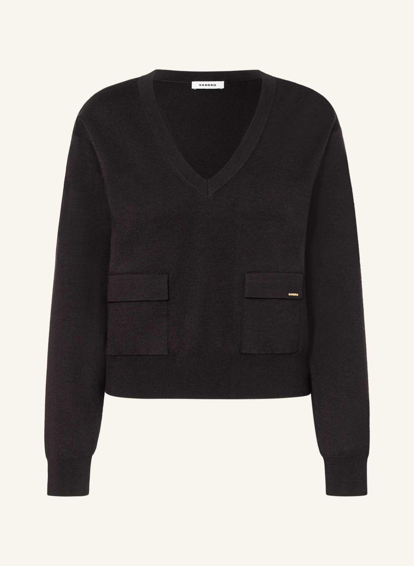 SANDRO sweter: CZARNY
