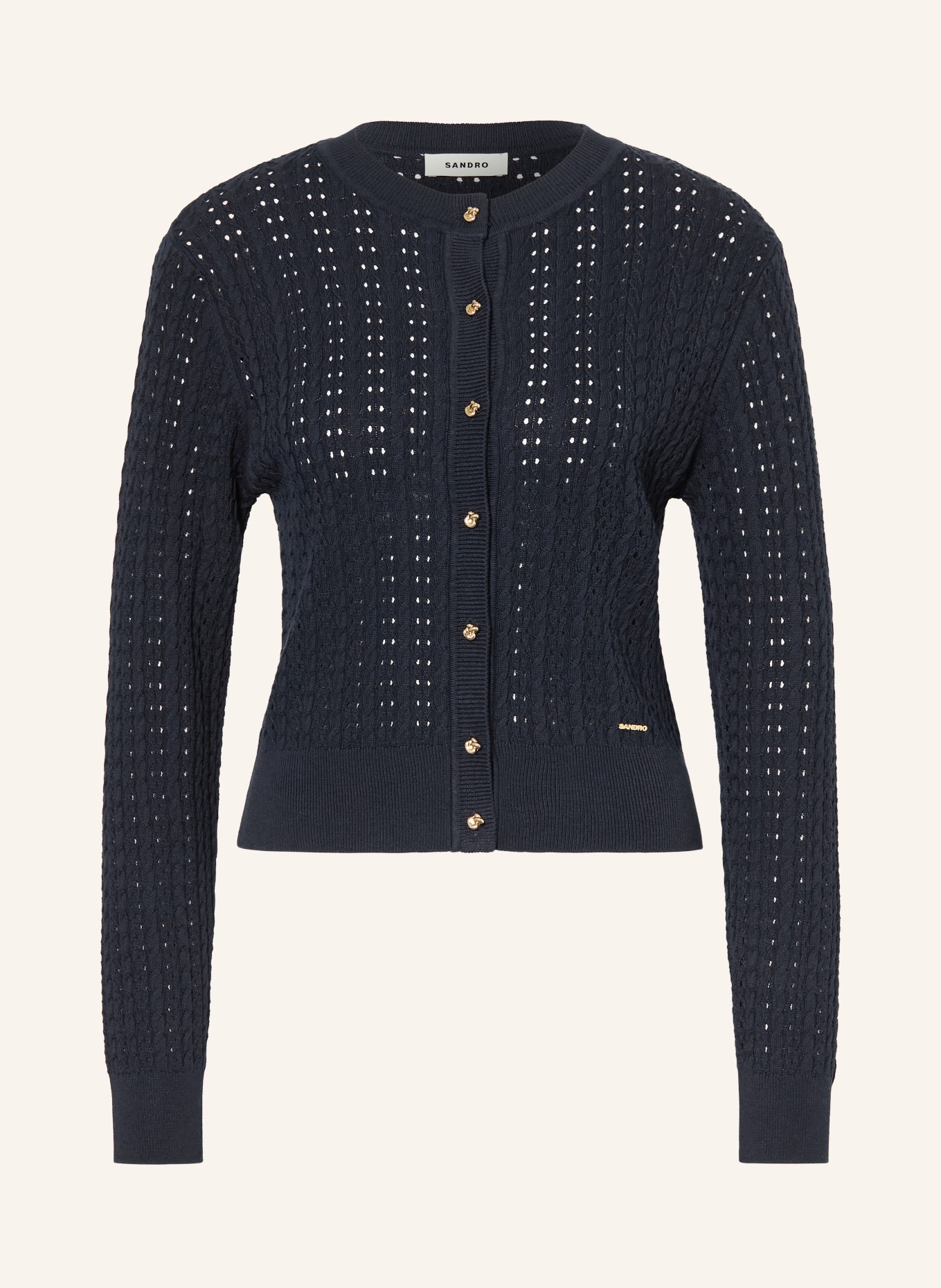 SANDRO Strickjacke: DUNKELBLAU