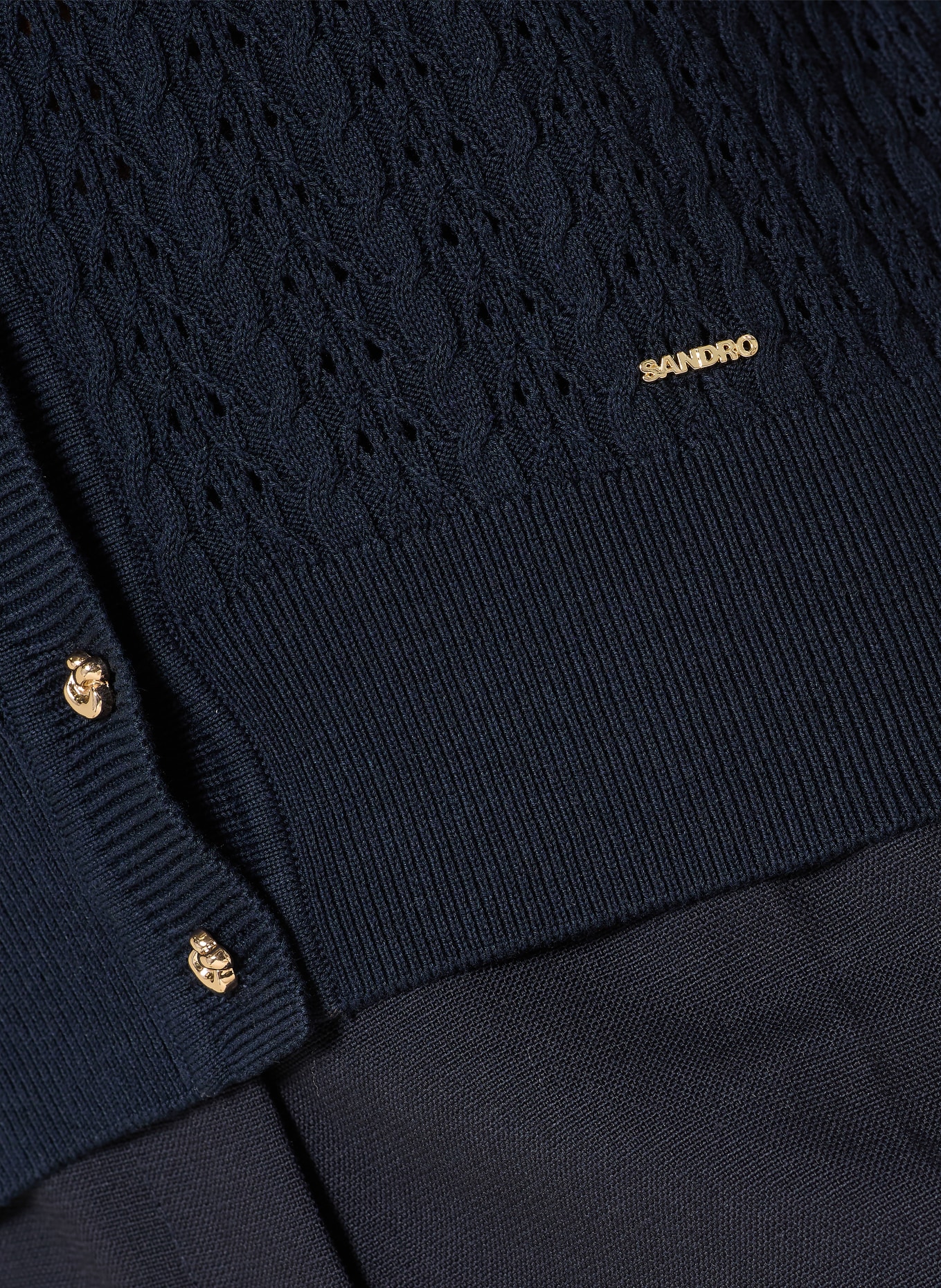 SANDRO Strickjacke: DUNKELBLAU