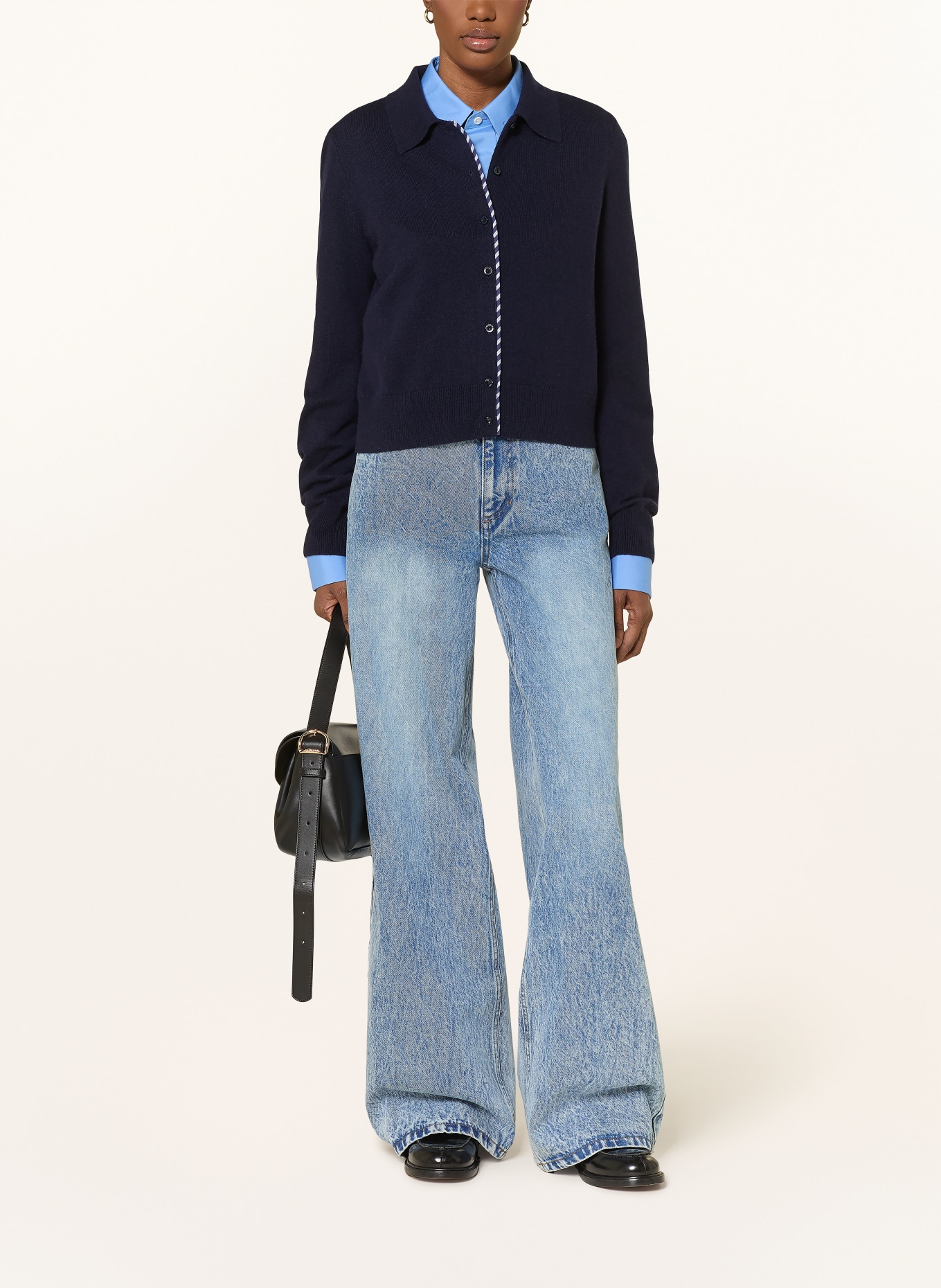 SANDRO kardigan: GRANATOWY