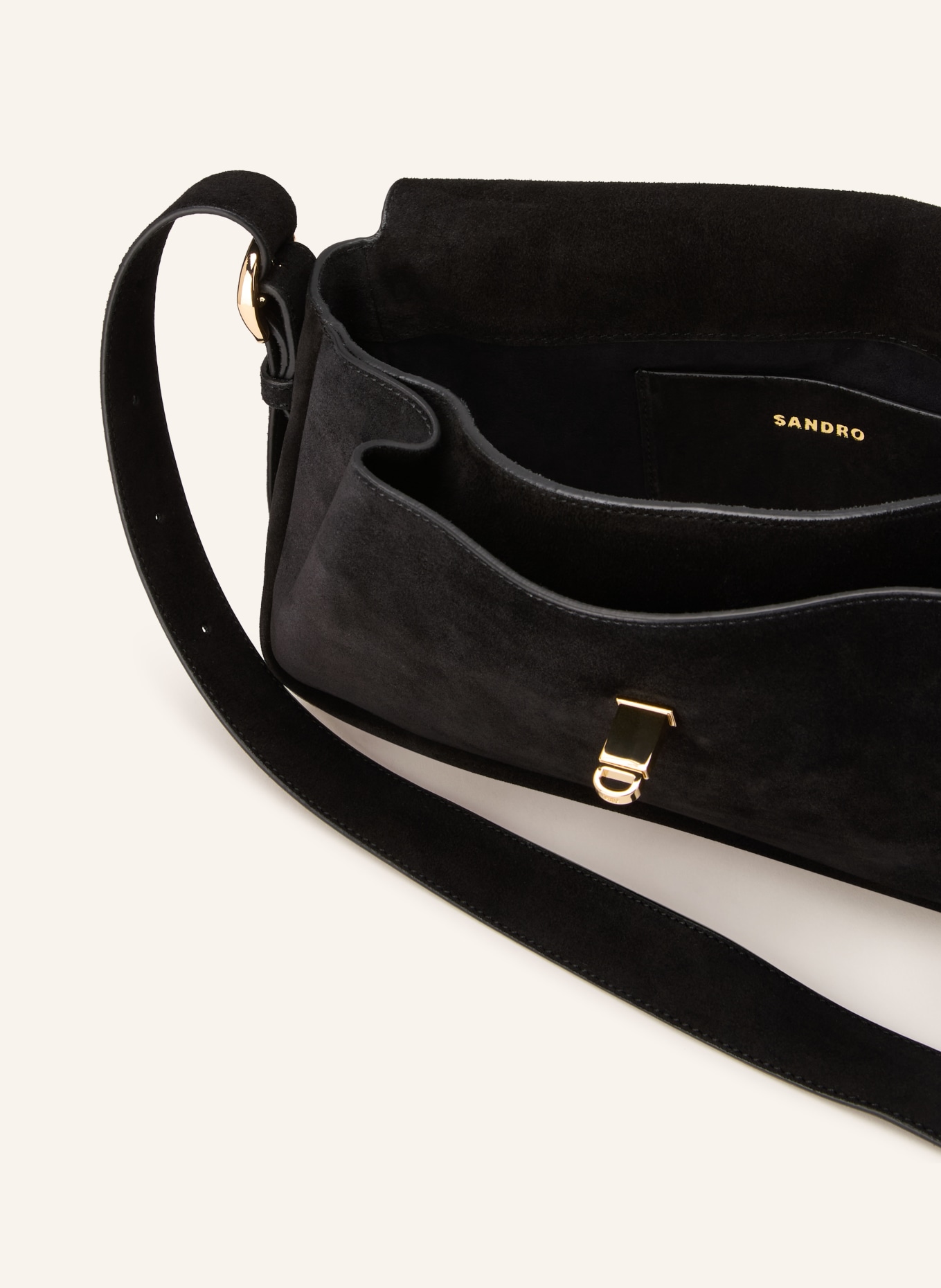 SANDRO torba na ramię: CZARNY