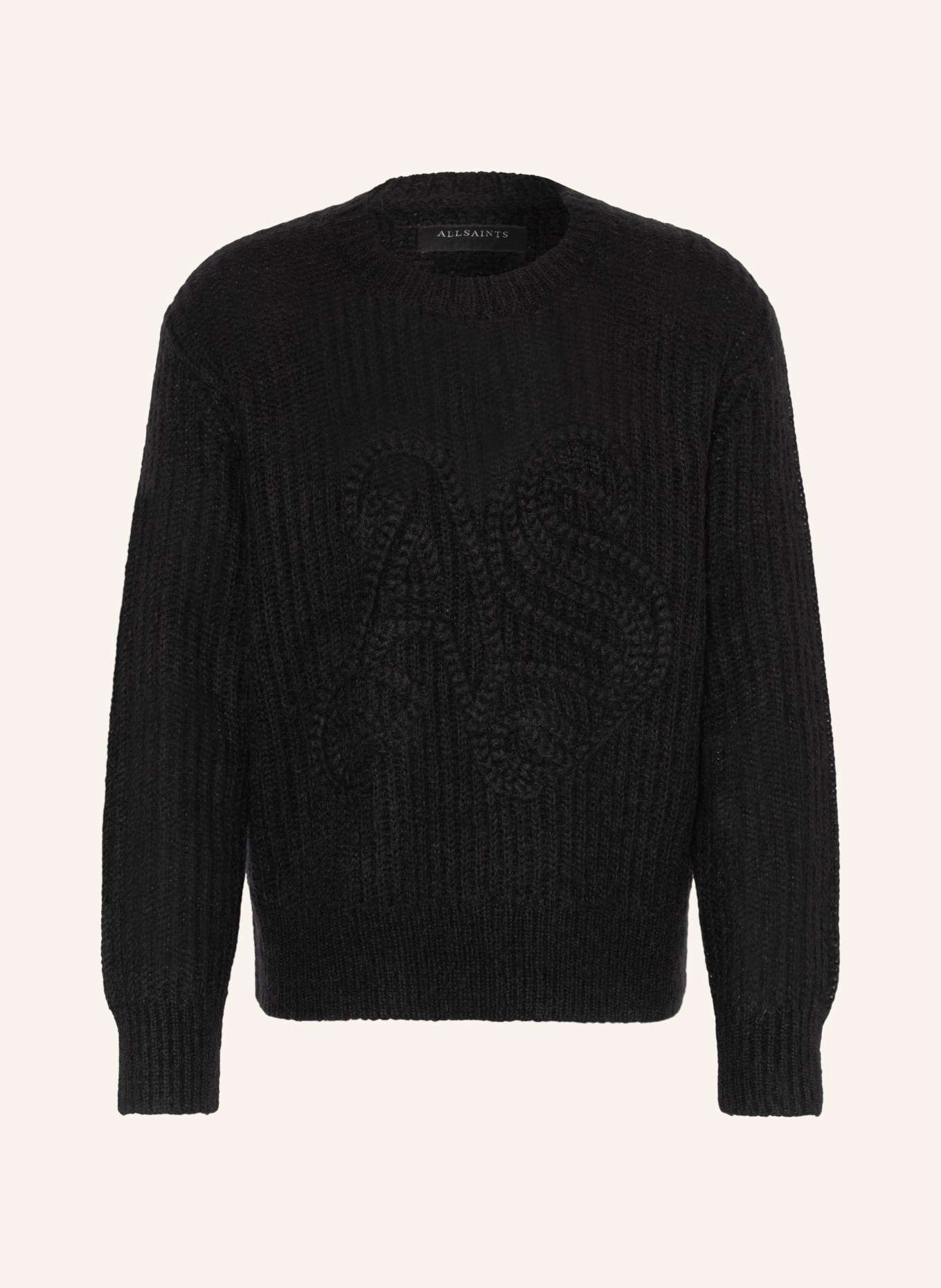 ALLSAINTS CHAINY sweater with mohair: BLACK