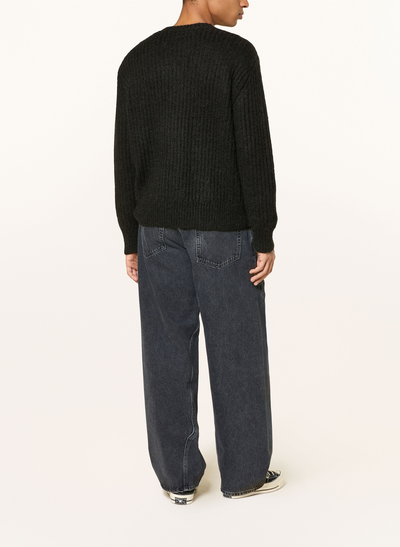 ALLSAINTS CHAINY sweater with mohair: BLACK