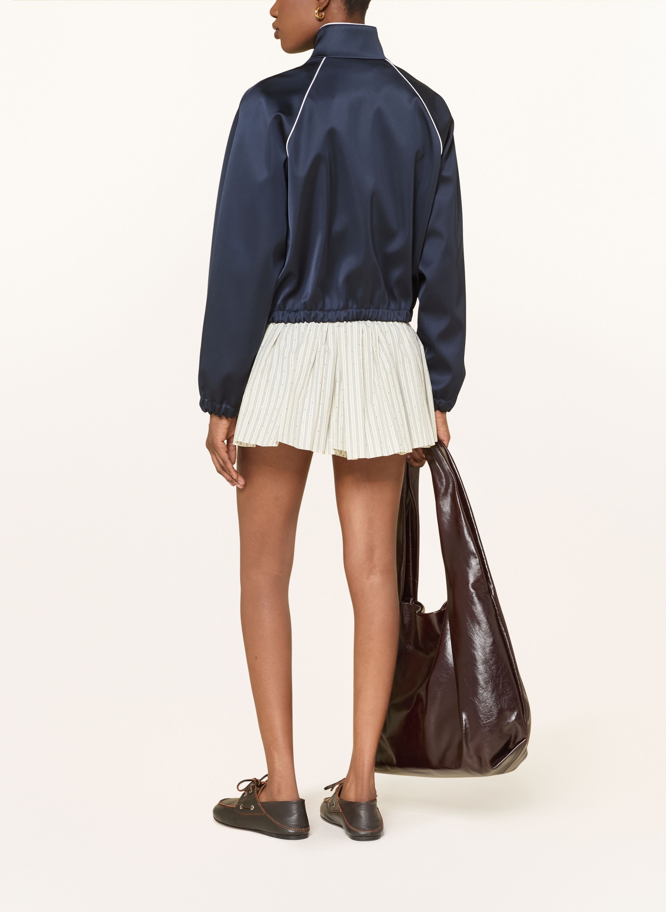 SANDRO Kurtka LIZY: GRANATOWY / BIAŁY