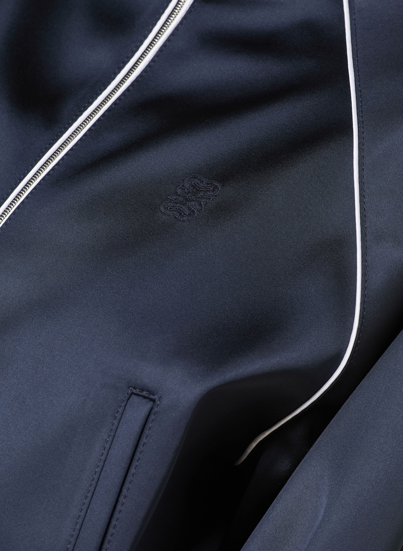 SANDRO Kurtka LIZY: GRANATOWY / BIAŁY