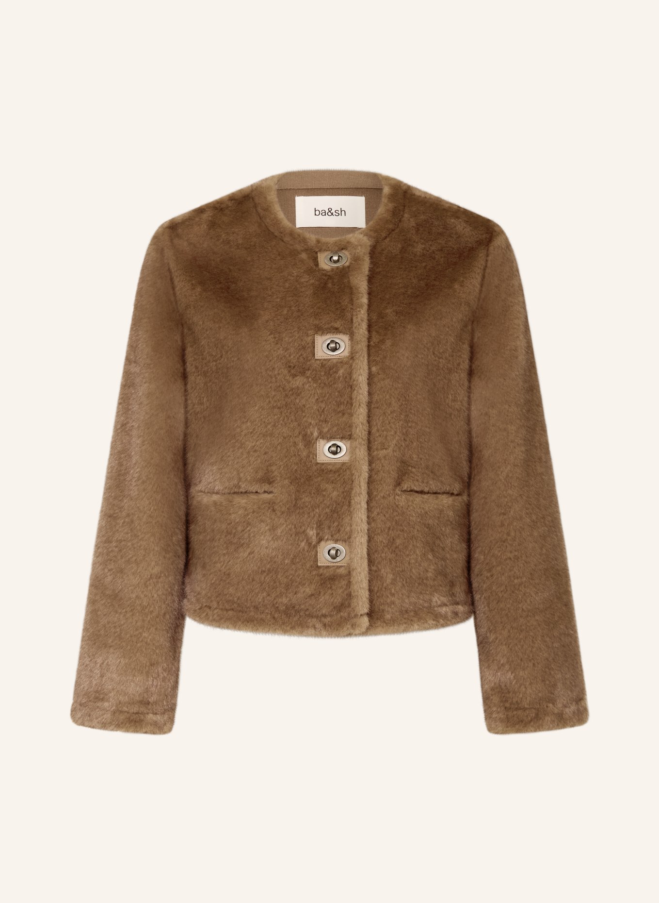 ba&sh Kunstfell-Jacke BASIL: BRAUN
