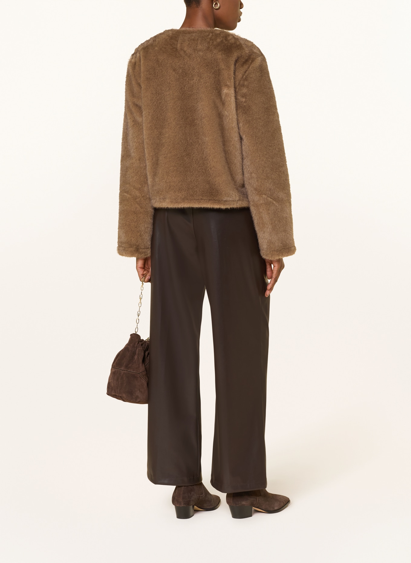 ba&sh Kunstfell-Jacke BASIL: BRAUN