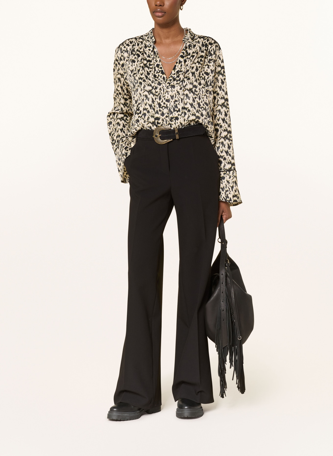 ba&sh Satinová halenka PIA: REŽNÁ / ČERNÁ