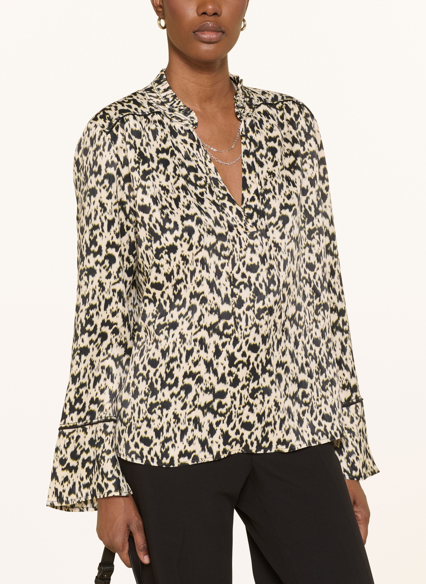 ba&sh Satinová halenka PIA: REŽNÁ / ČERNÁ