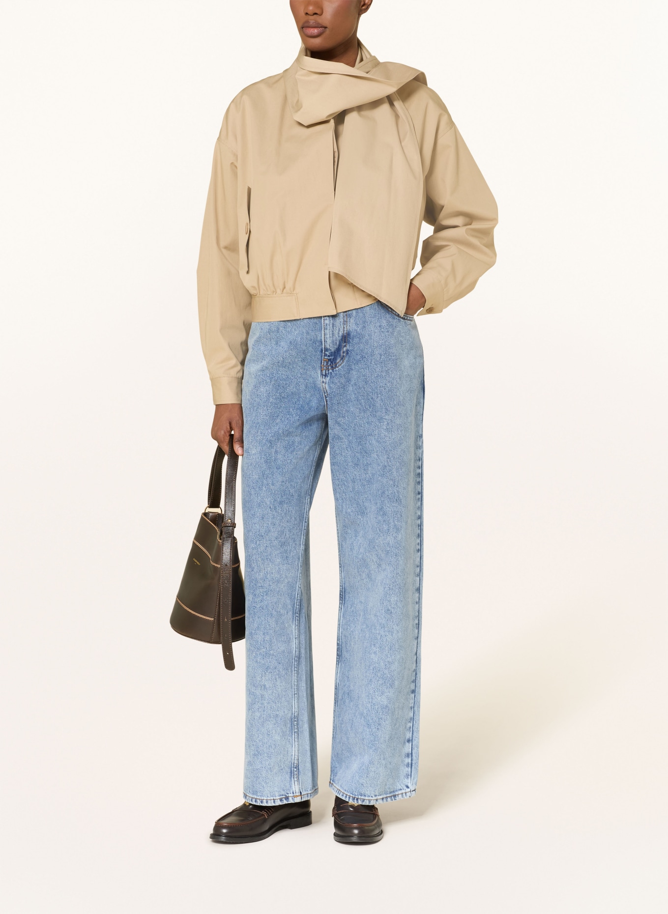 CLAUDIE PIERLOT Blouson VALLY mit Schal: BEIGE