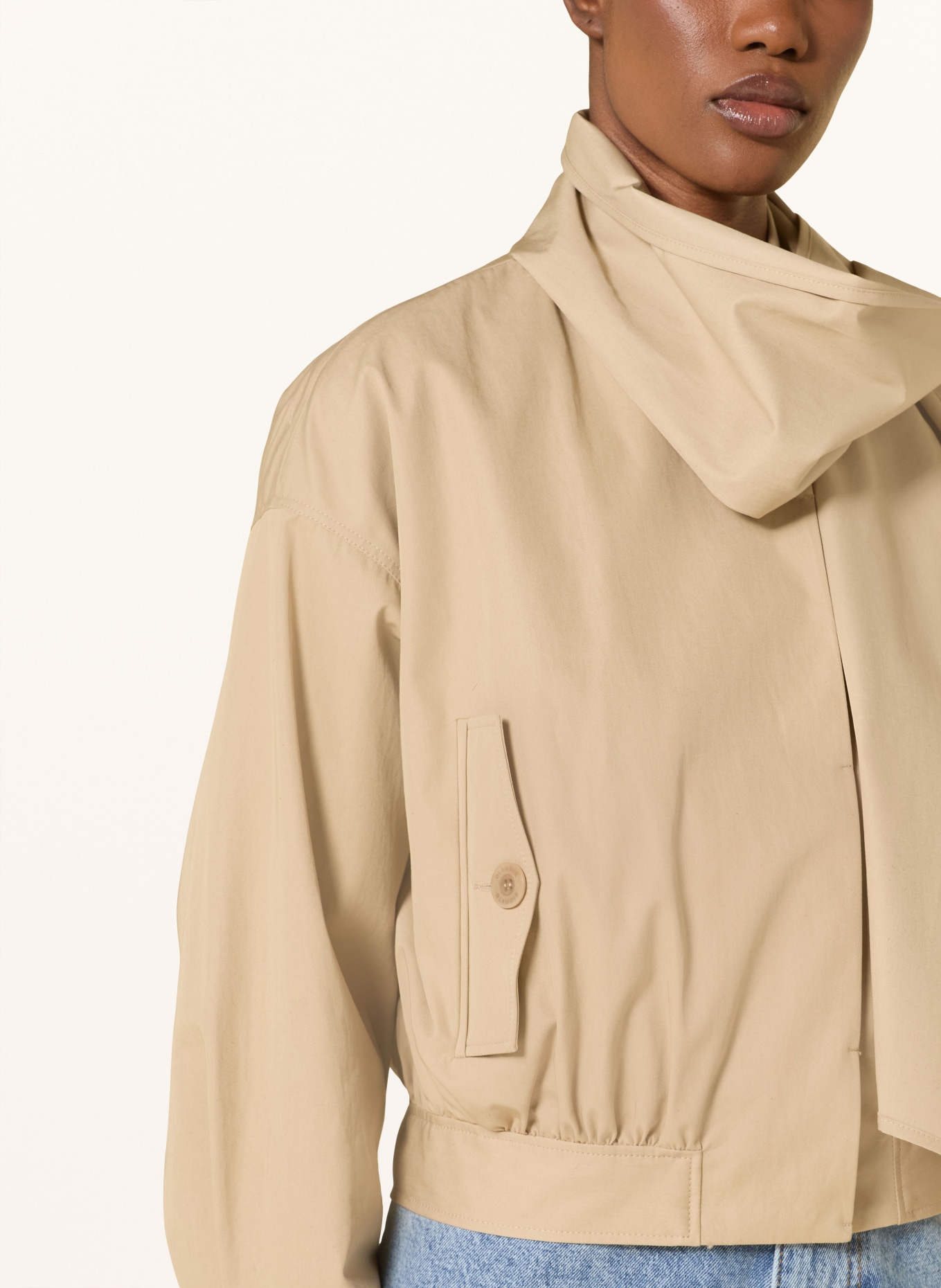 CLAUDIE PIERLOT Blouson VALLY mit Schal: BEIGE