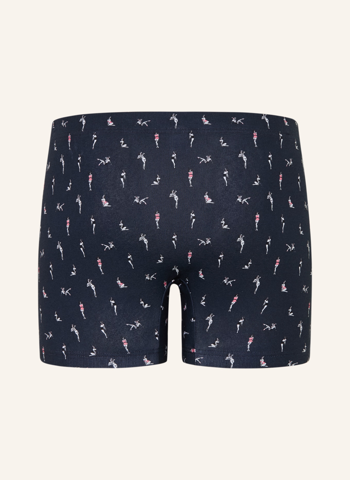 mey Boxer shorts series PIN UP DOLL: DARK BLUE / PINK / WHITE