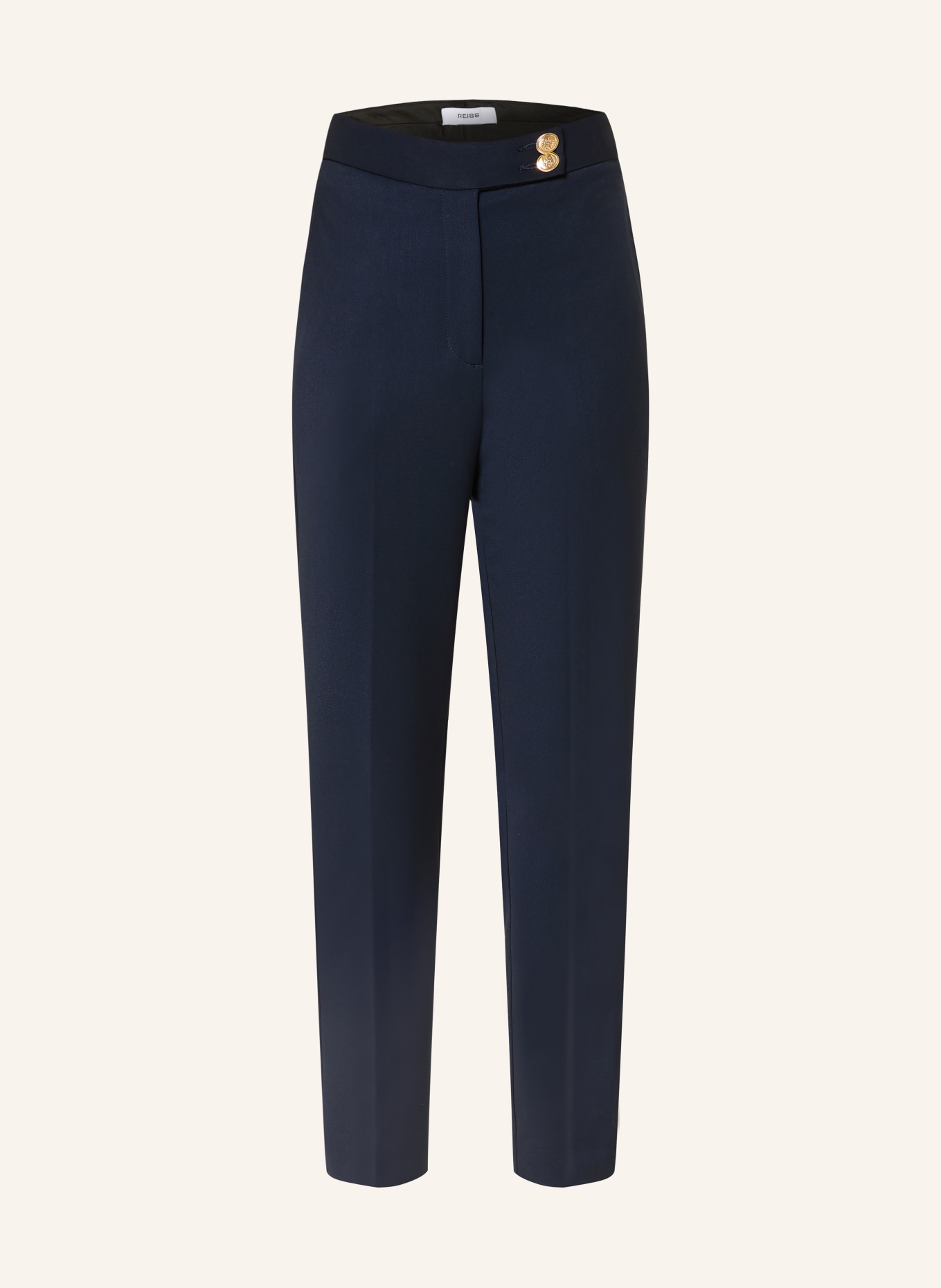 REISS GABRIEL wide-leg pants: DARK BLUE