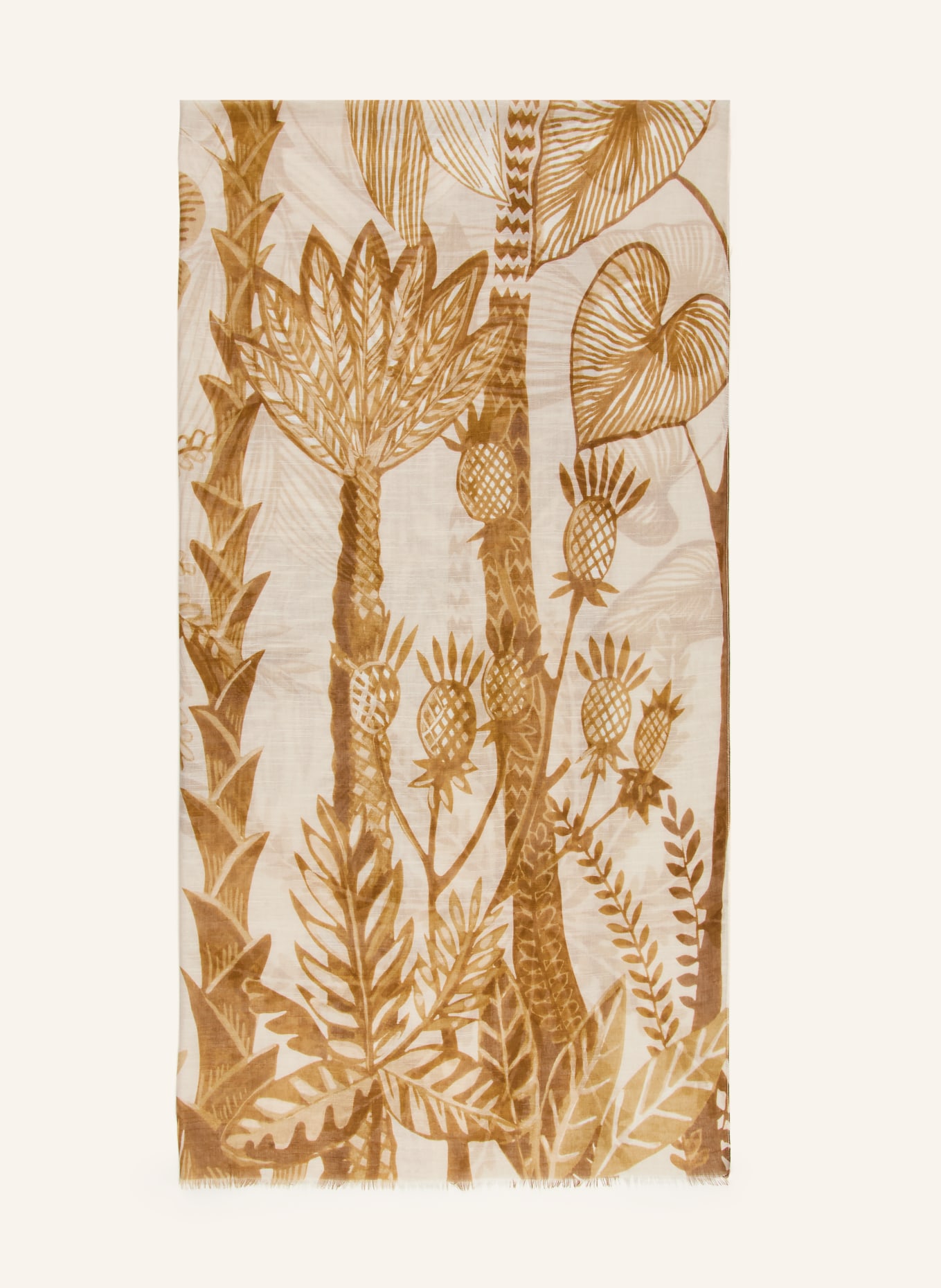 Barbieri scarf: CREAM / GOLD / CAMEL