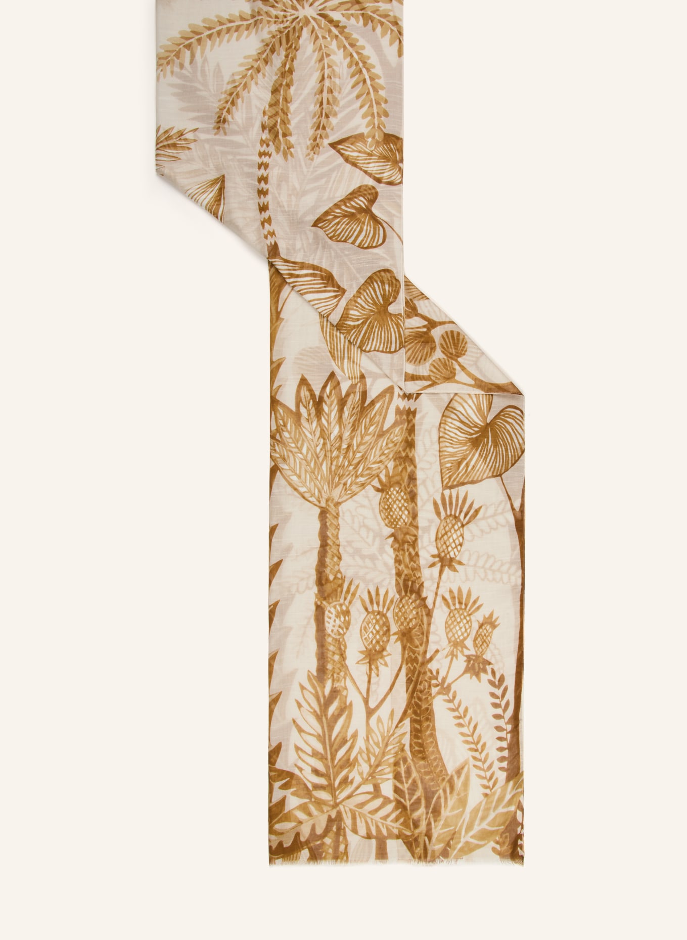 Barbieri scarf: CREAM / GOLD / CAMEL